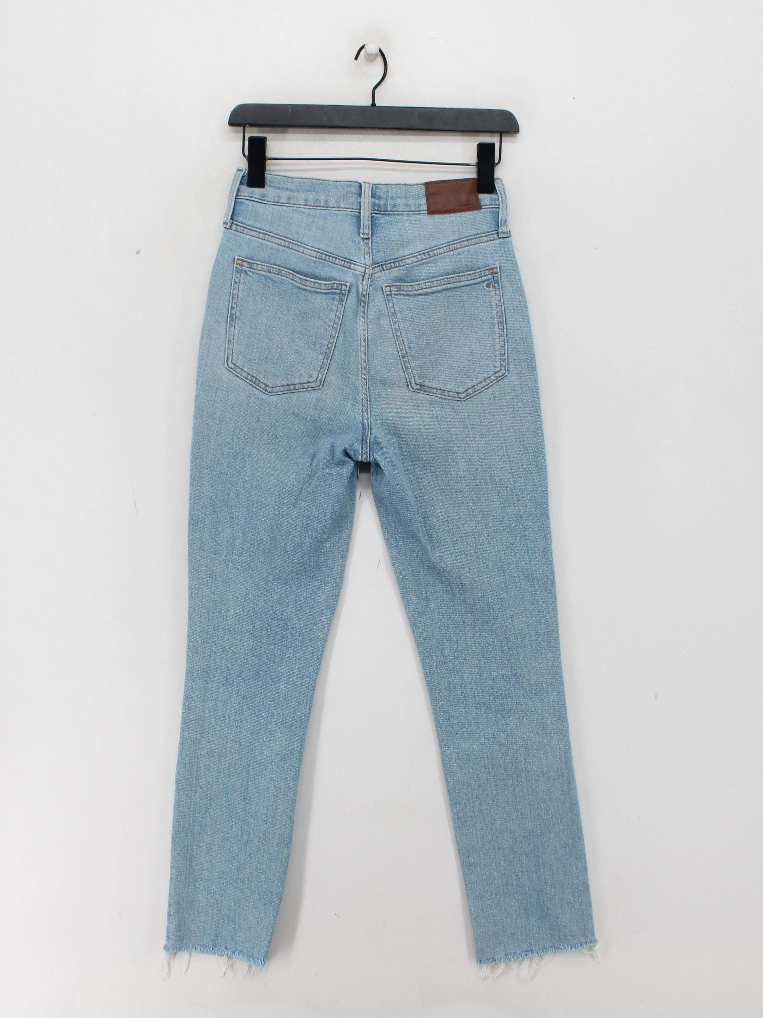 Madewell Women's Jeans W 26 in Blue Cotton with Polyester, Elastane Straight - Image 2