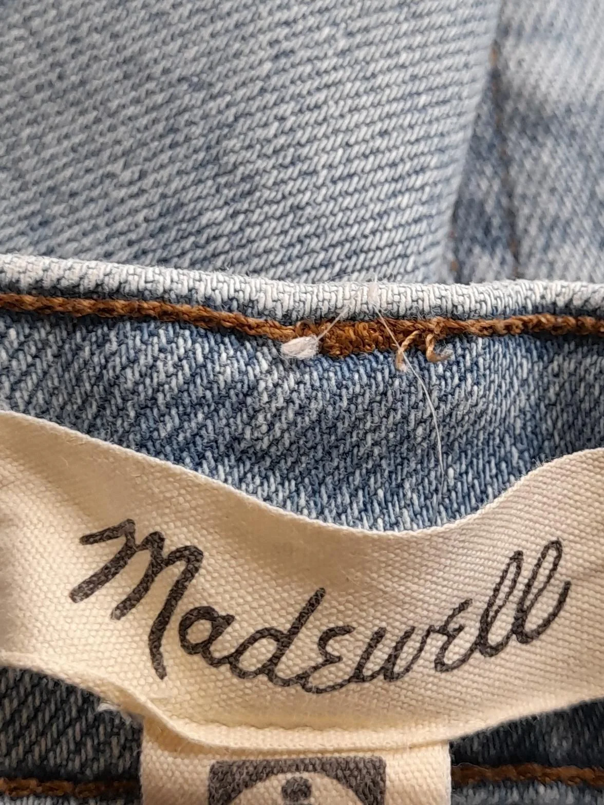 Madewell Women's Jeans W 26 in Blue Cotton with Polyester, Elastane Straight - Image 5