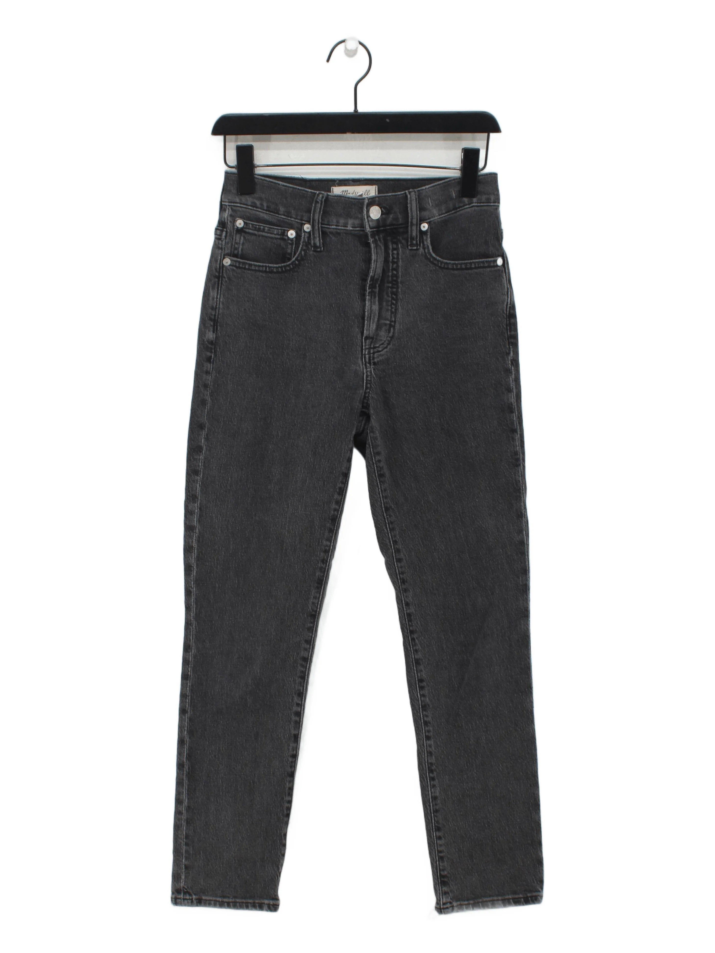Madewell Women's Jeans W 28 in Grey Cotton with Elastane Straight