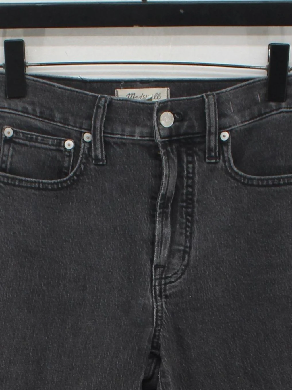 Madewell Women's Jeans W 28 in Grey Cotton with Elastane Straight - Image 3