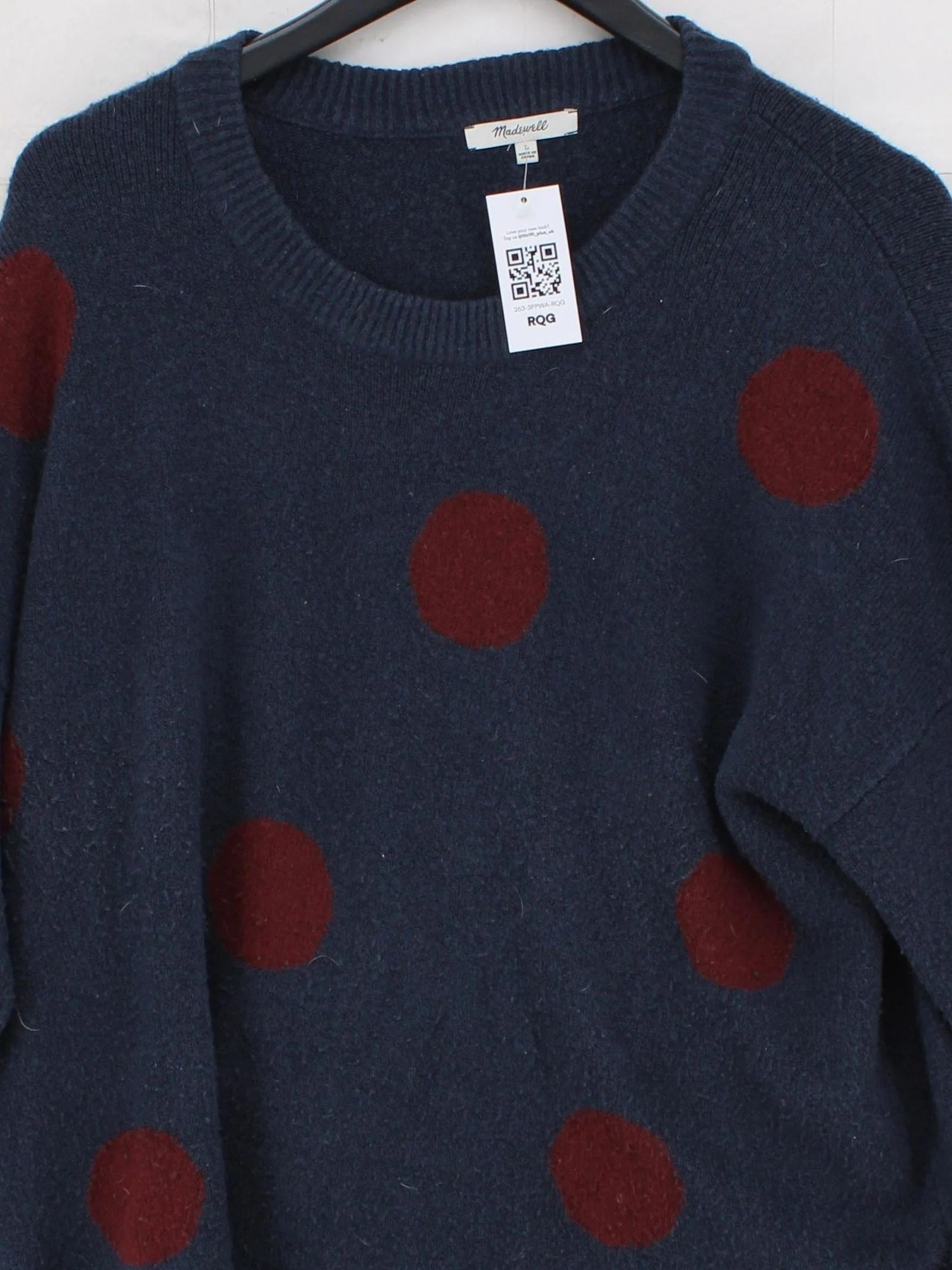 Madewell Women's Jumper L Multi Acrylic with Wool, Polyamide, Elastane Pullover - Image 3