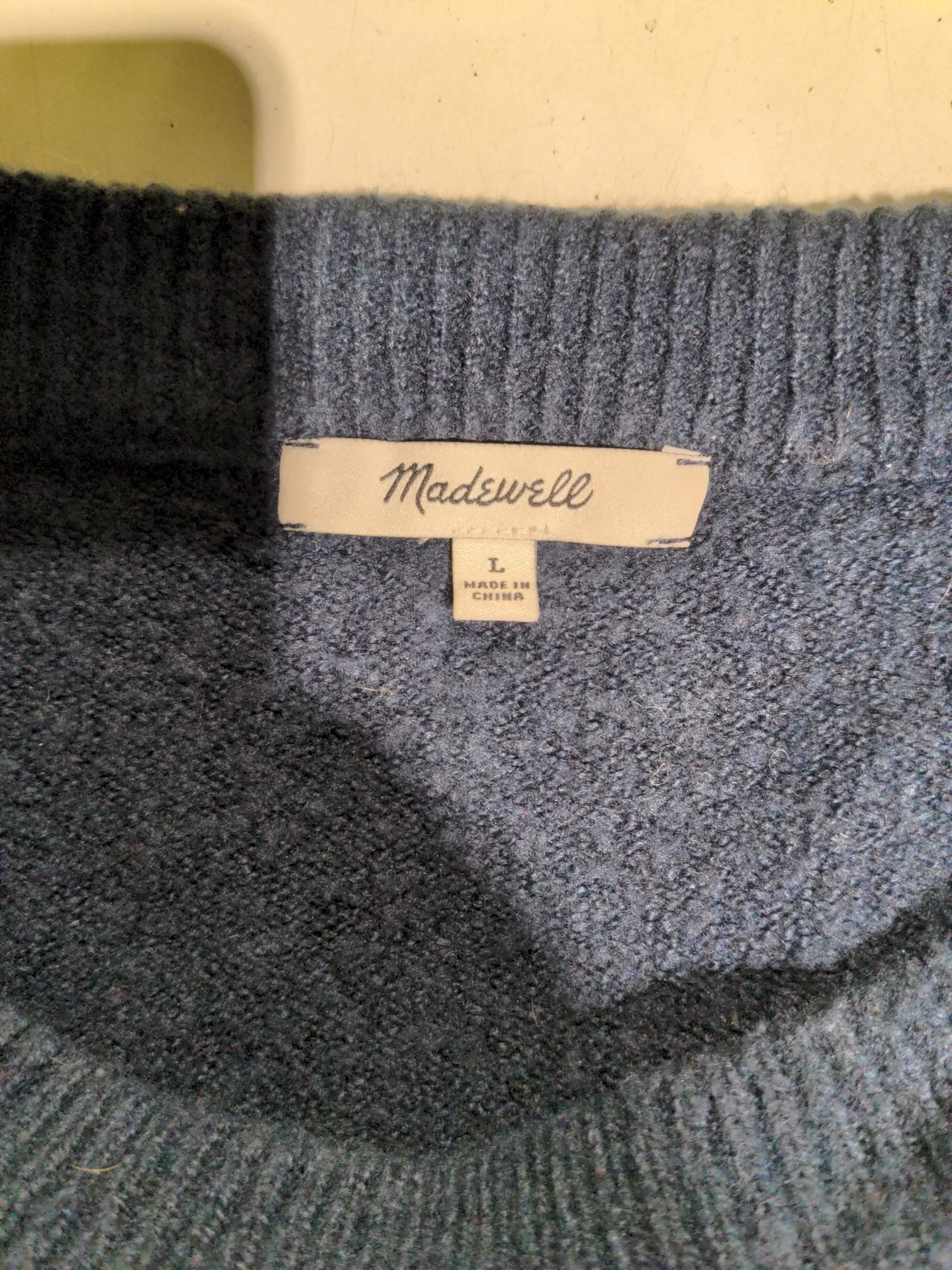 Madewell Women's Jumper L Multi Acrylic with Wool, Polyamide, Elastane Pullover - Image 6