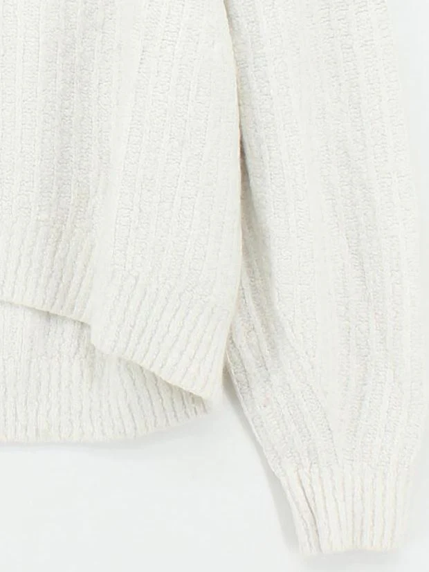 Madewell Women's Jumper XS Cream Cotton with Polyamide, Wool, Elastane Pullover - Image 4