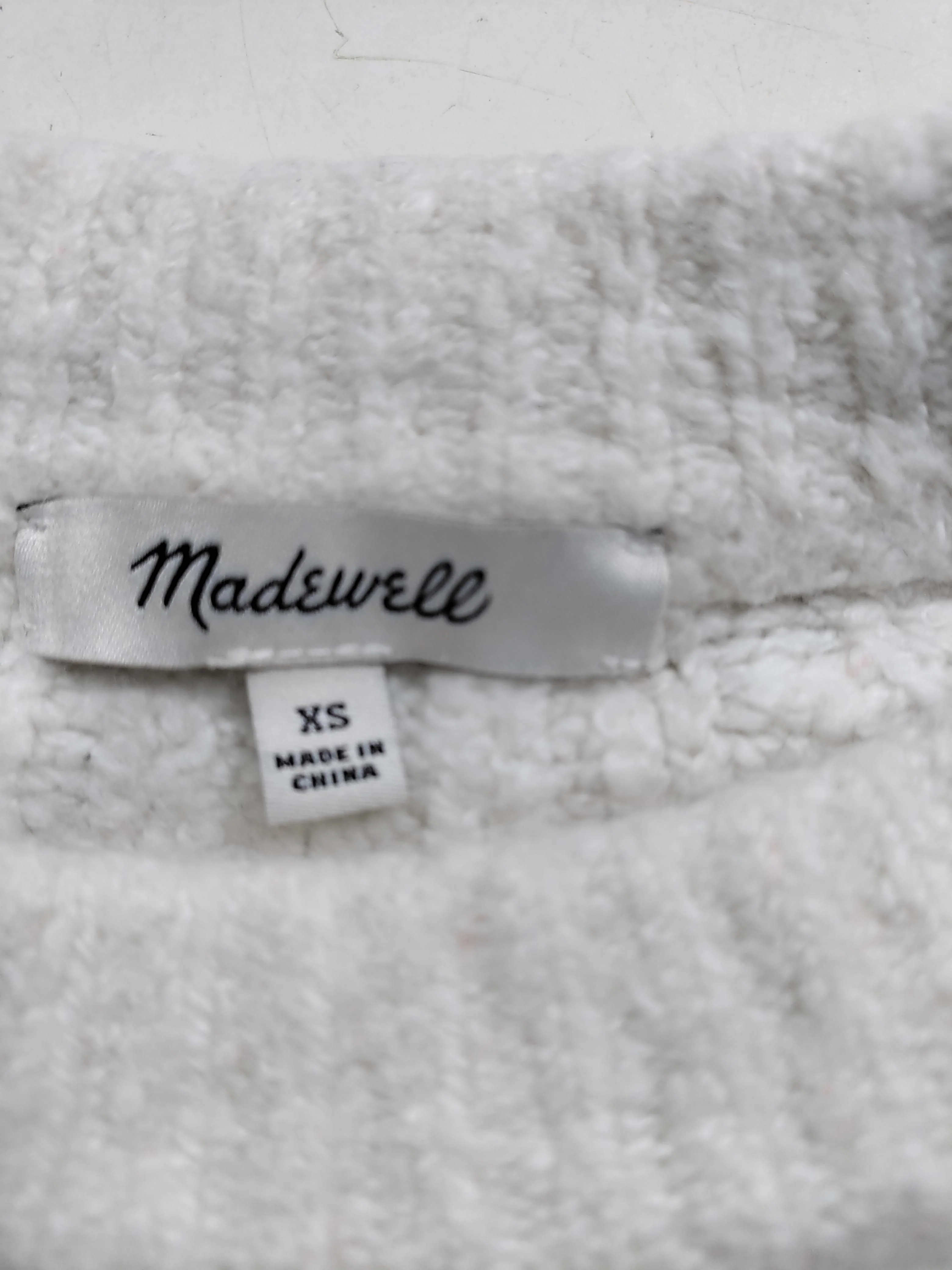 Madewell Women's Jumper XS Cream Cotton with Polyamide, Wool, Elastane Pullover - Image 5