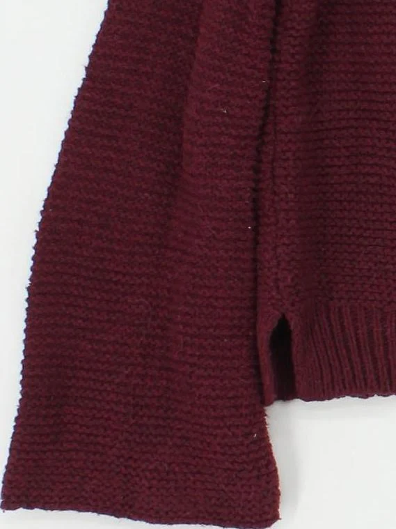 Madewell Women's Jumper XS Red Cotton with Polyester, Other V-Neck Pullover - Image 4