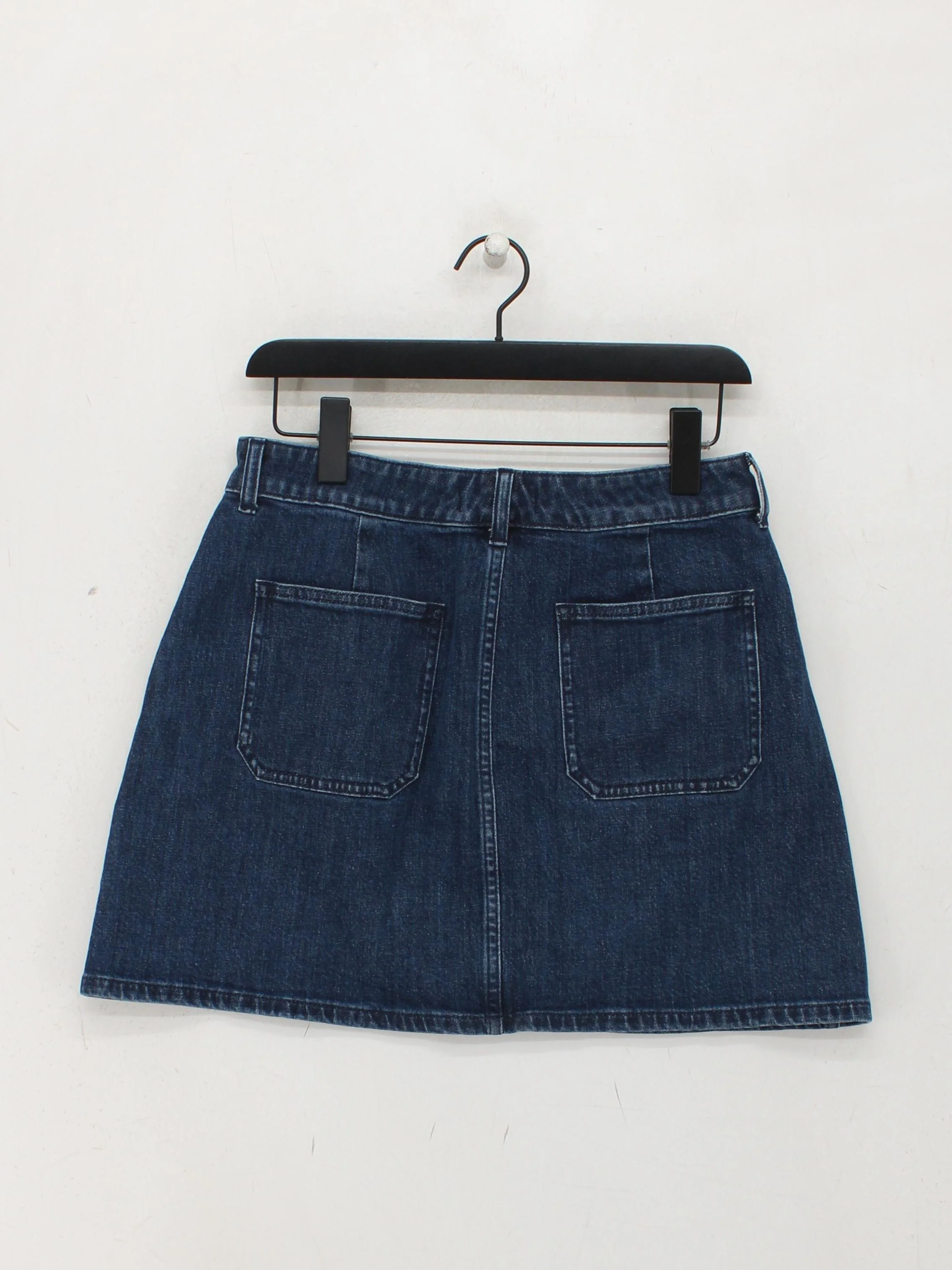 Madewell Women's Mini Skirt W 29 in Blue Cotton with Elastane Short Mini - Image 2