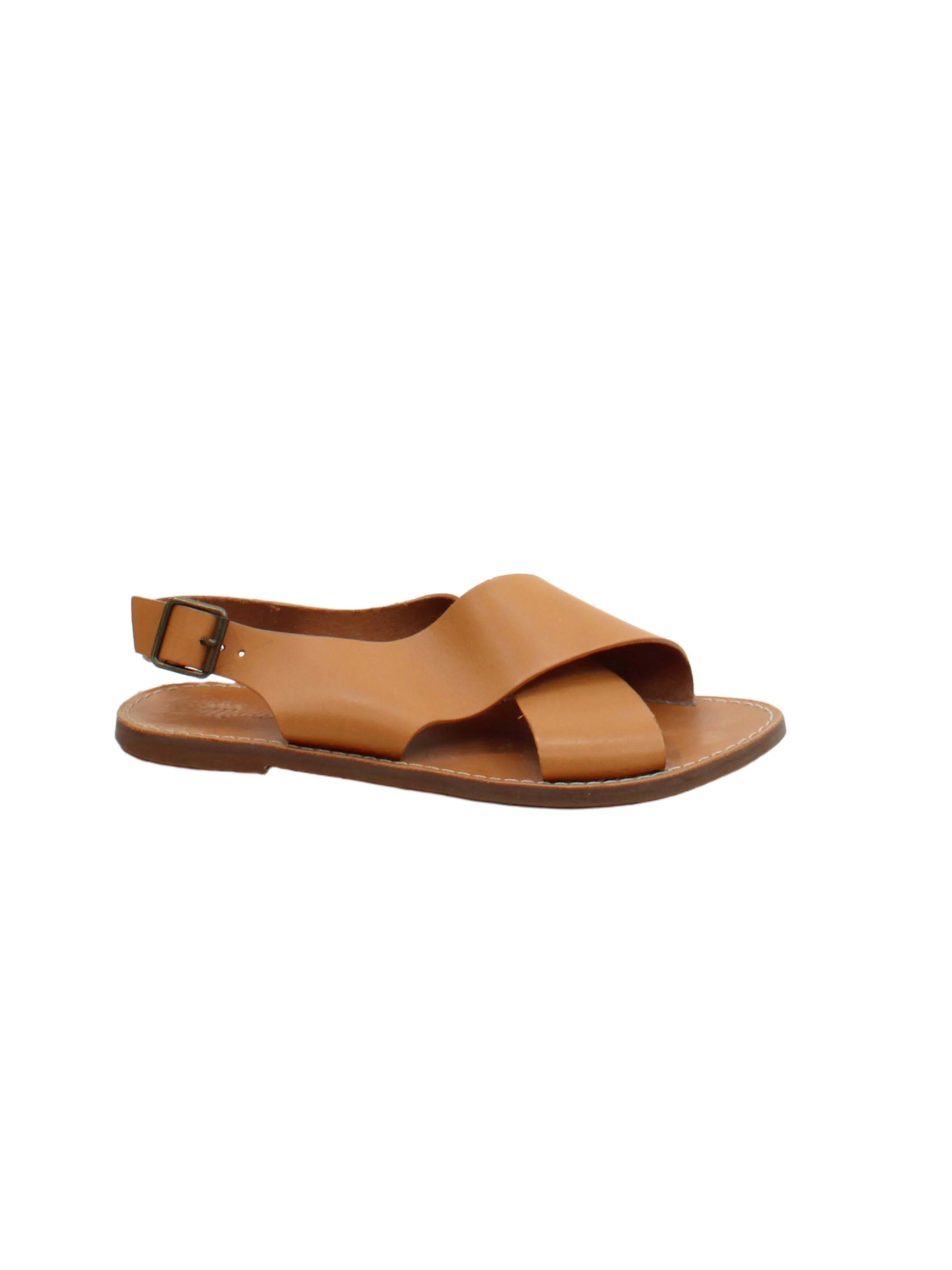 Madewell Women's Sandals UK 5 Tan 100% Leather Strappy
