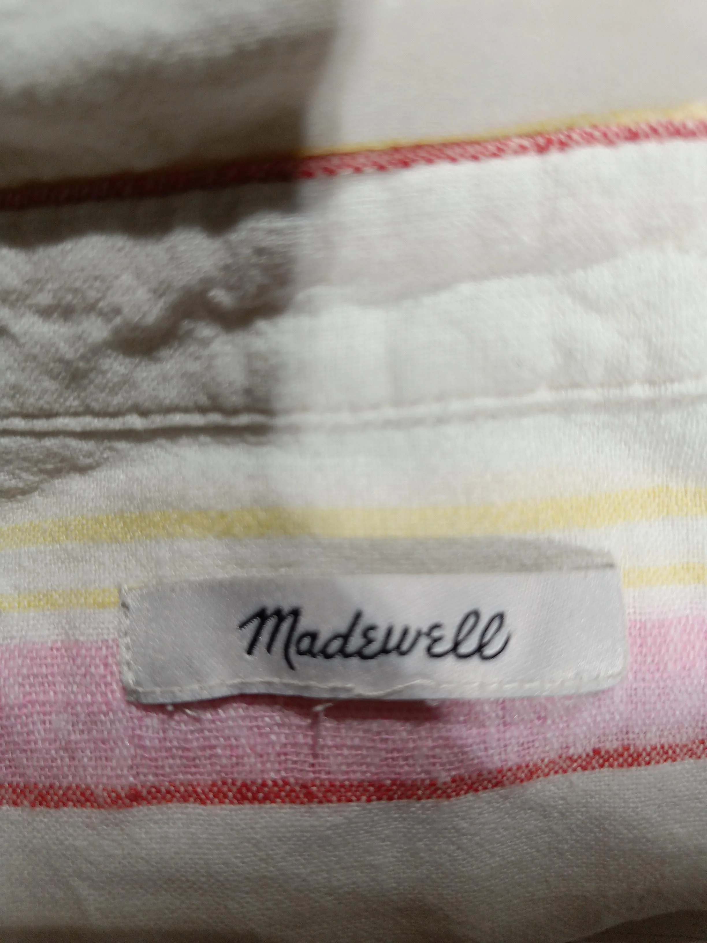 Madewell Women's Shirt M White Linen with Viscose Basic - Image 5