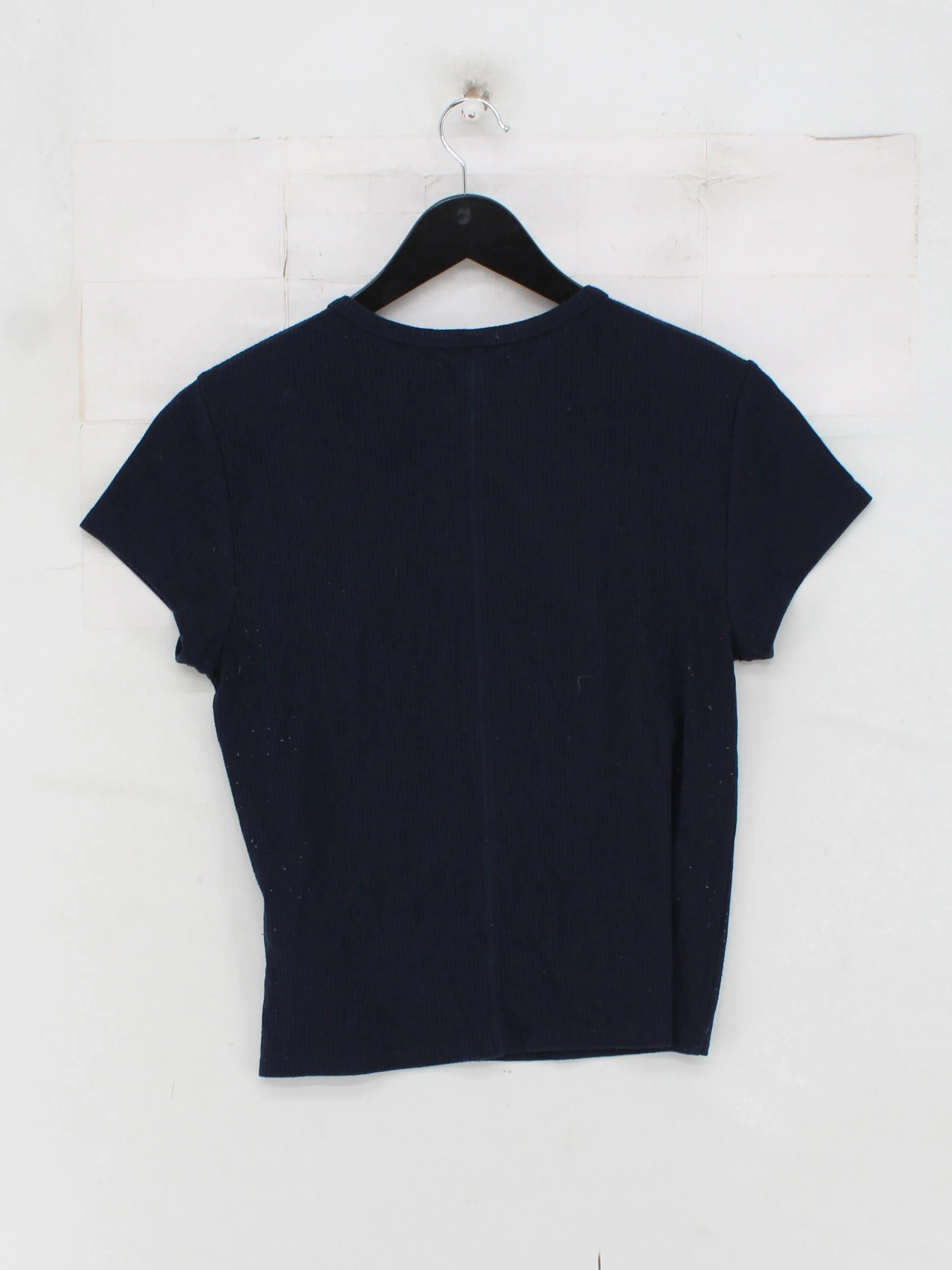 Madewell Women's T-Shirt M Blue Lyocell Modal with Polyester, Elastane Basic - Image 2