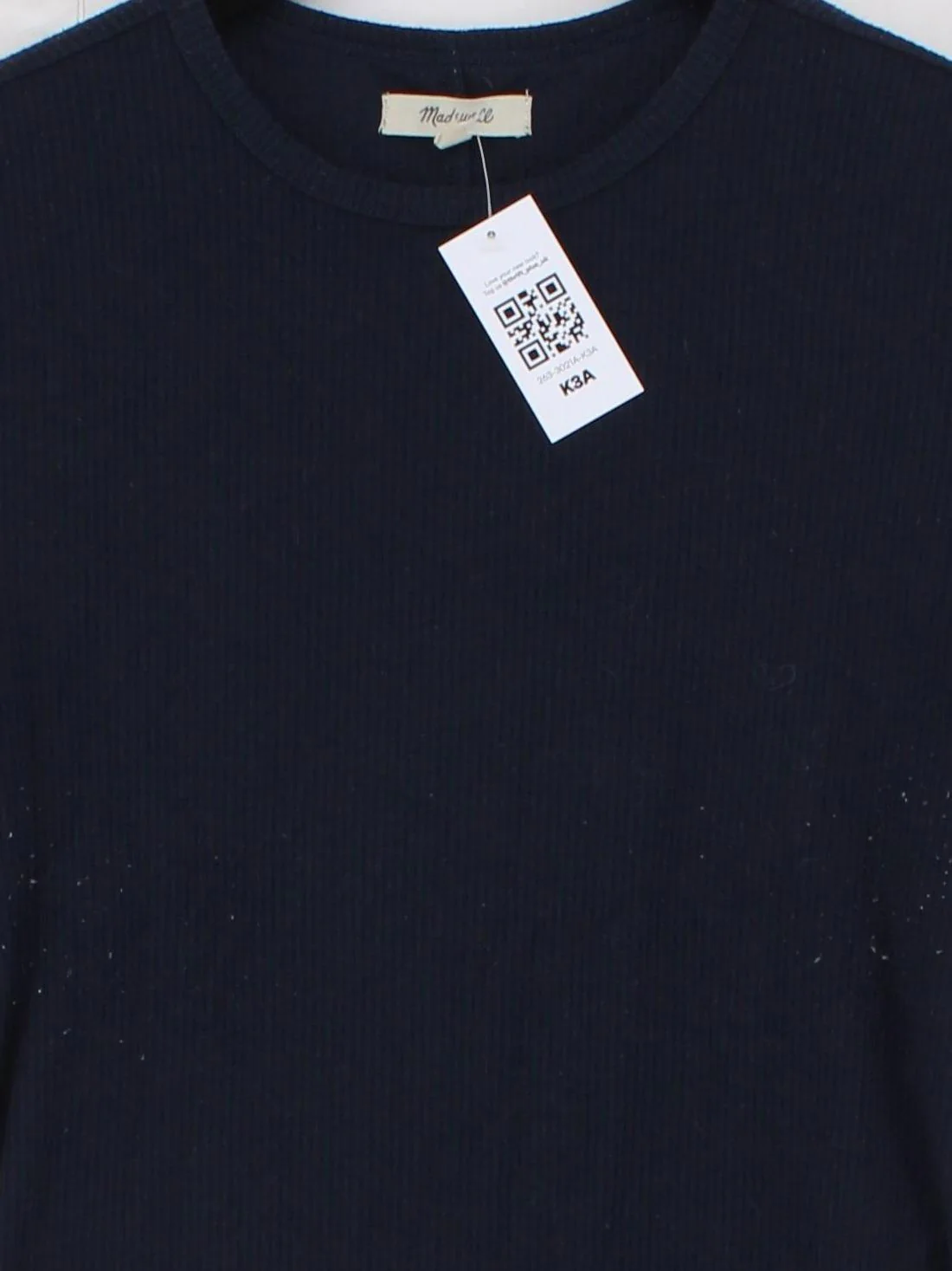 Madewell Women's T-Shirt M Blue Lyocell Modal with Polyester, Elastane Basic - Image 3