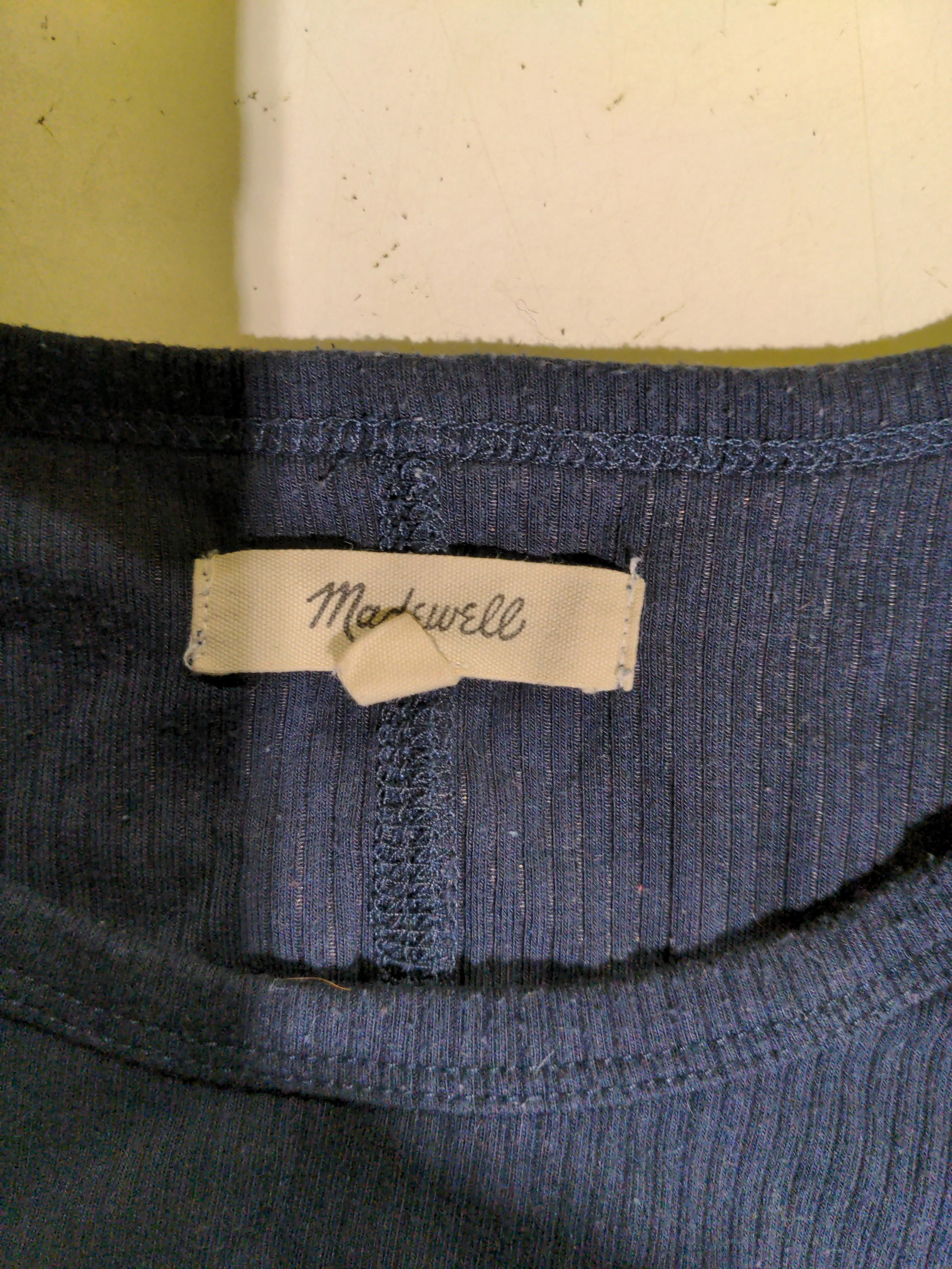 Madewell Women's T-Shirt M Blue Lyocell Modal with Polyester, Elastane Basic - Image 6