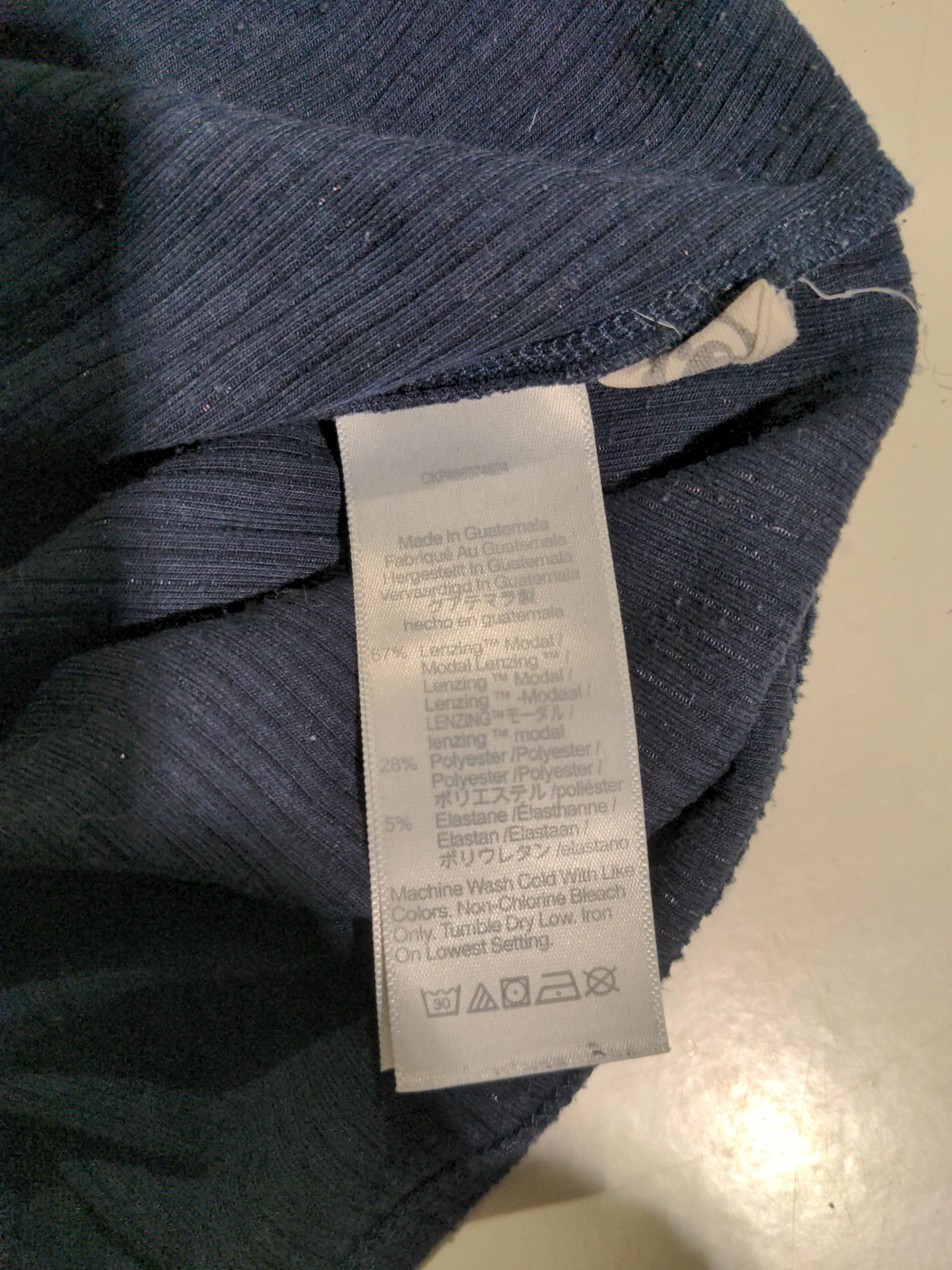Madewell Women's T-Shirt M Blue Lyocell Modal with Polyester, Elastane Basic - Image 7