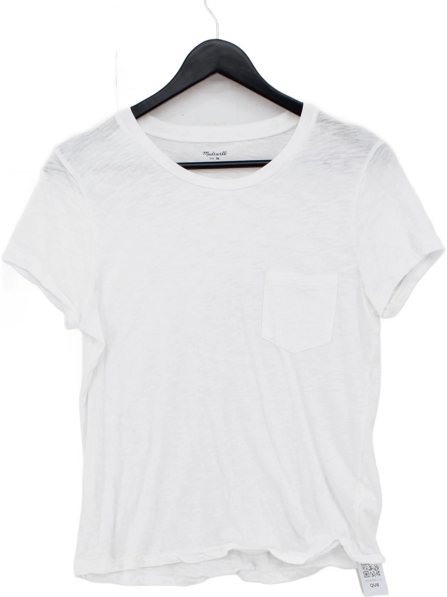 Madewell Women's T-Shirt M White 100% Cotton Short Sleeve Round Neck Basic