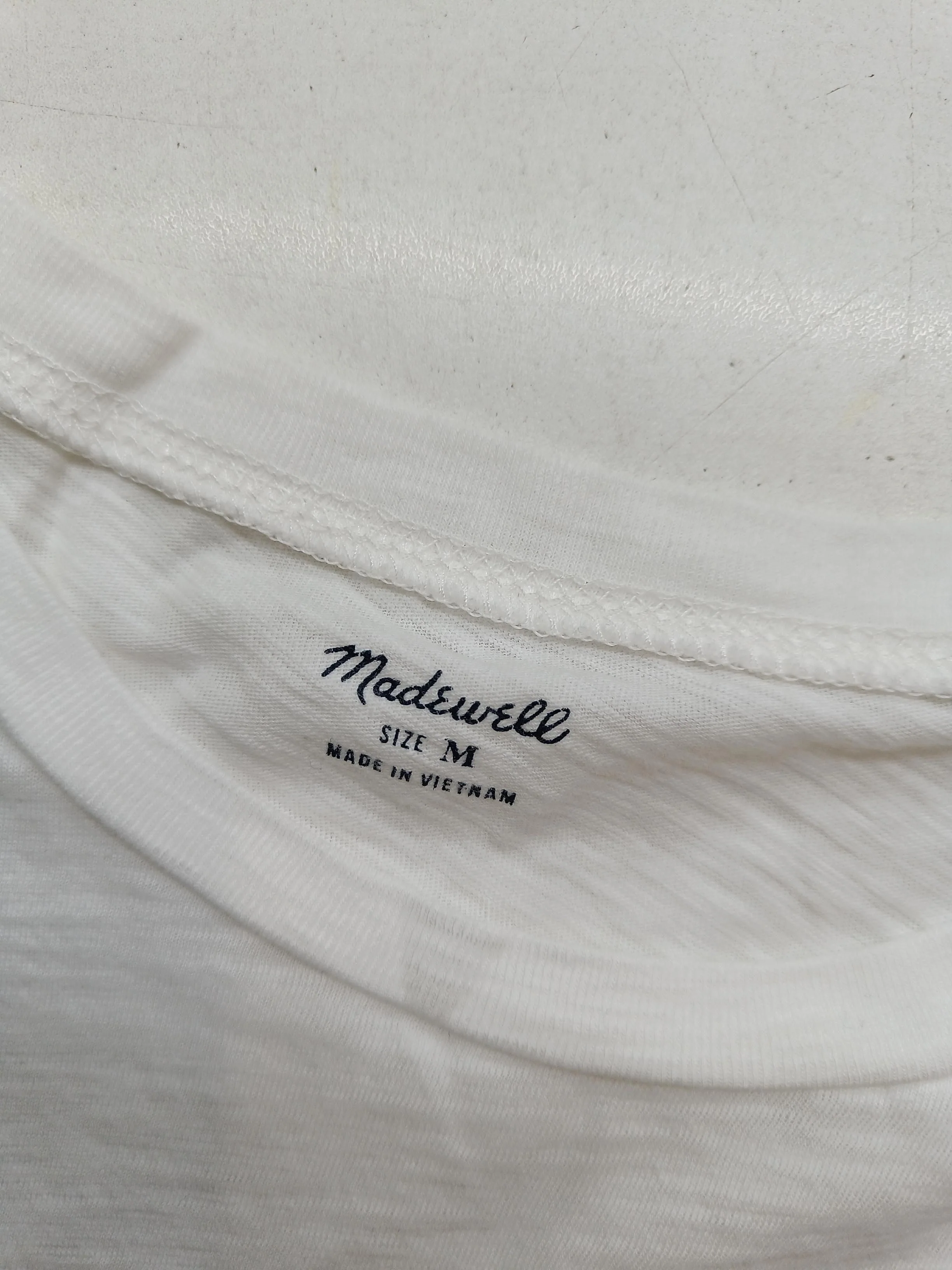 Madewell Women's T-Shirt M White 100% Cotton Short Sleeve Round Neck Basic - Image 5