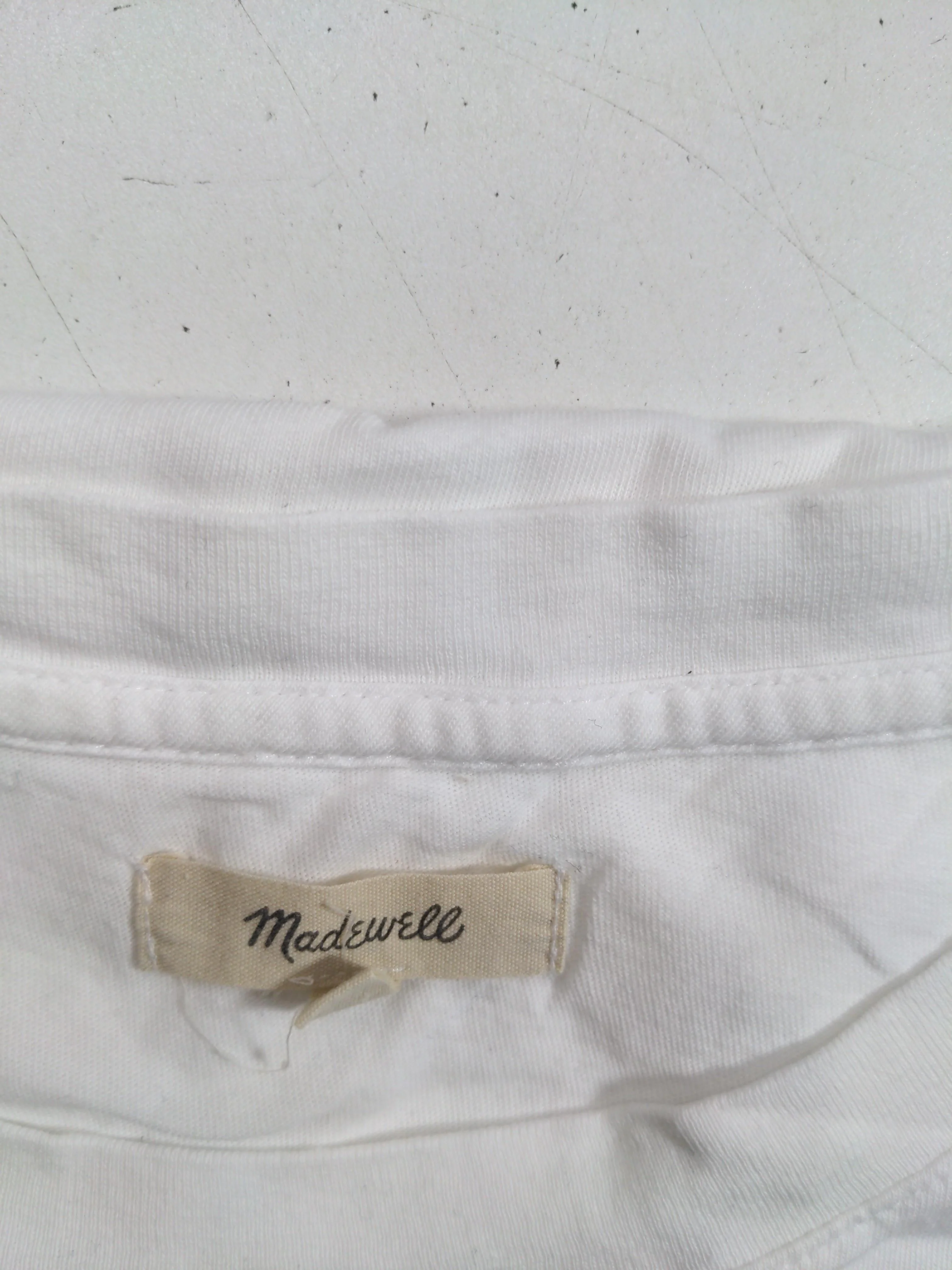 Madewell Women's T-Shirt S White 100% Cotton Sleeveless Round Neck Basic - Image 5
