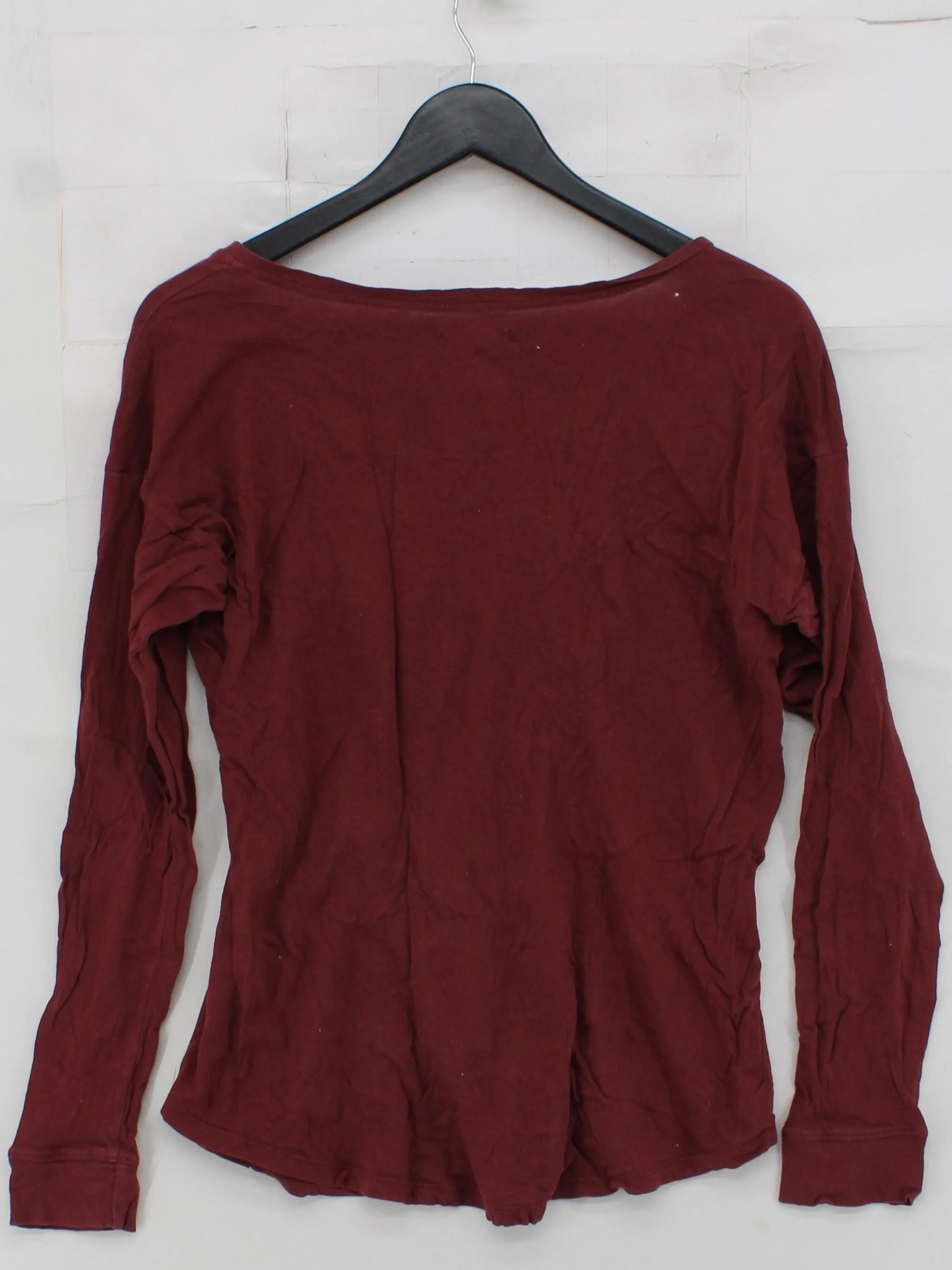 Madewell Women's T-Shirt XS Red 100% Other Short Sleeve V-Neck Basic - Image 2