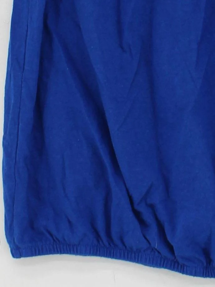 Madewell Women's Top M Blue Cotton with Linen Sleeveless Round Neck Basic - Image 4