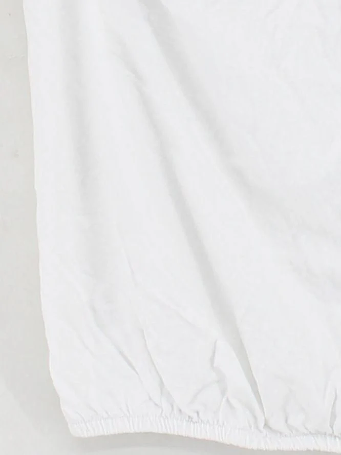Madewell Women's Top M White Cotton with Linen Sleeveless Round Neck Basic - Image 4