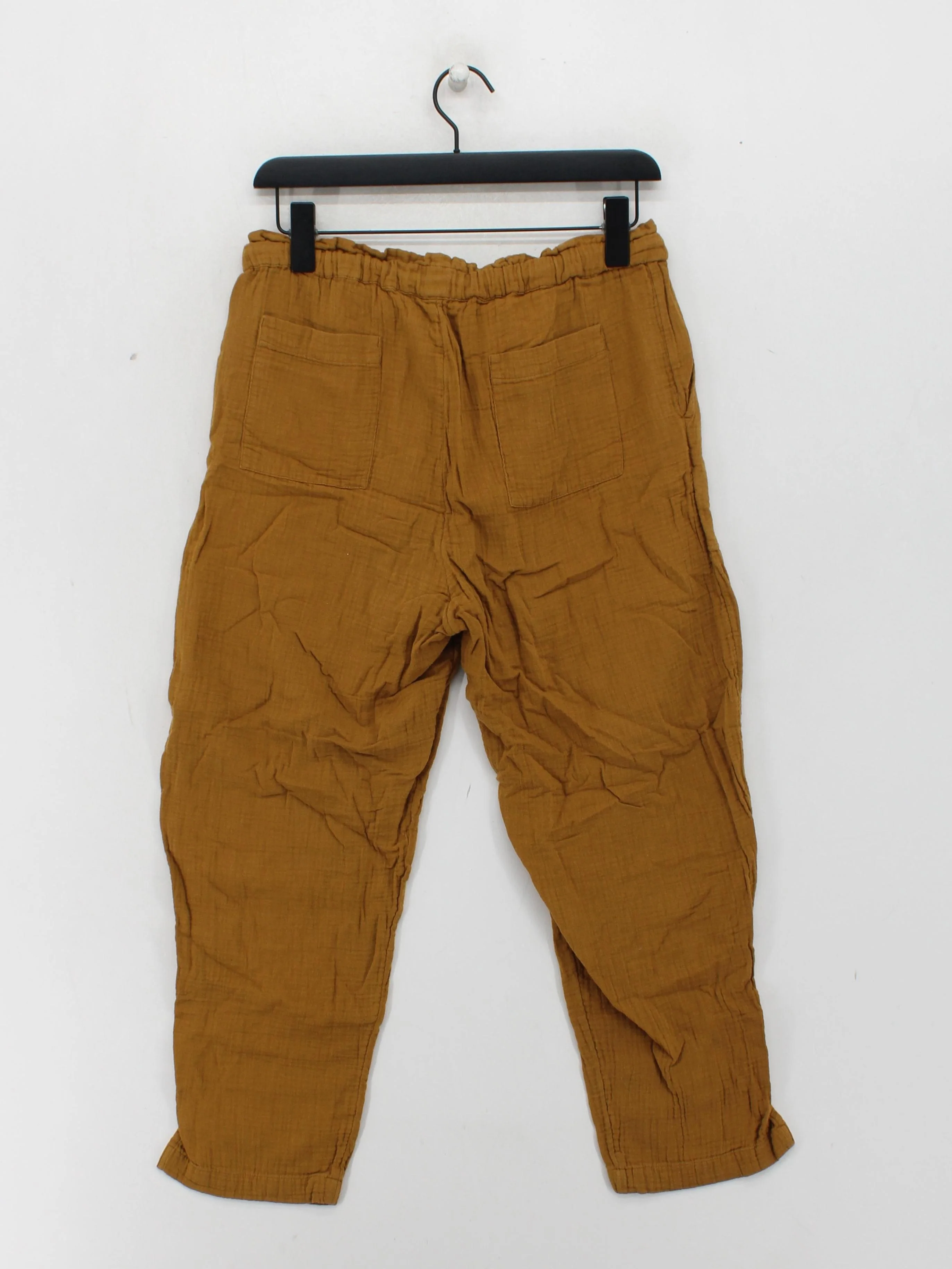 Madewell Women's Trousers S Tan 100% Cotton Tapered Sweatpants - Image 2