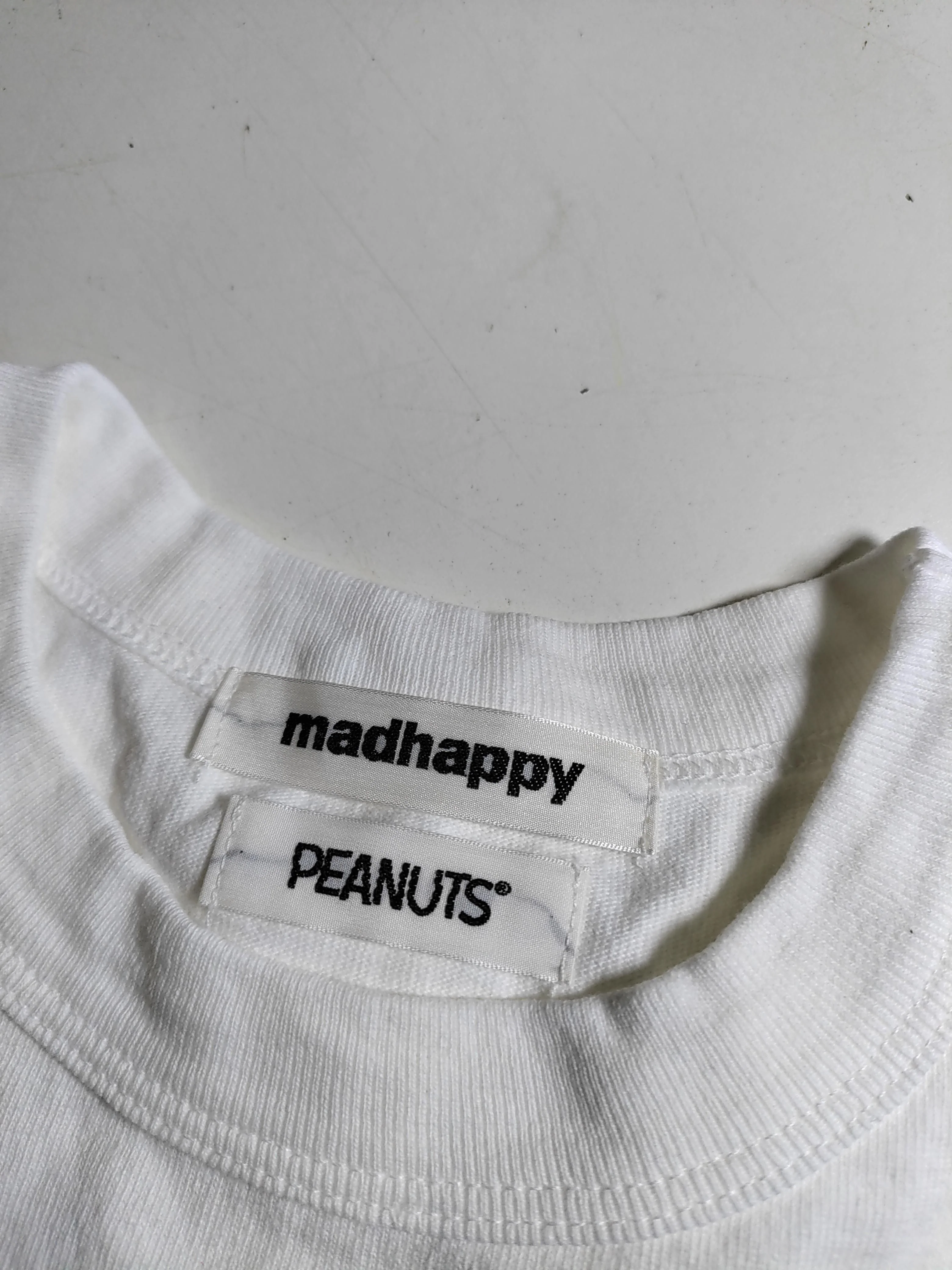Madhappy Men's T-Shirt M White Graphic 100% Cotton Basic - Image 5