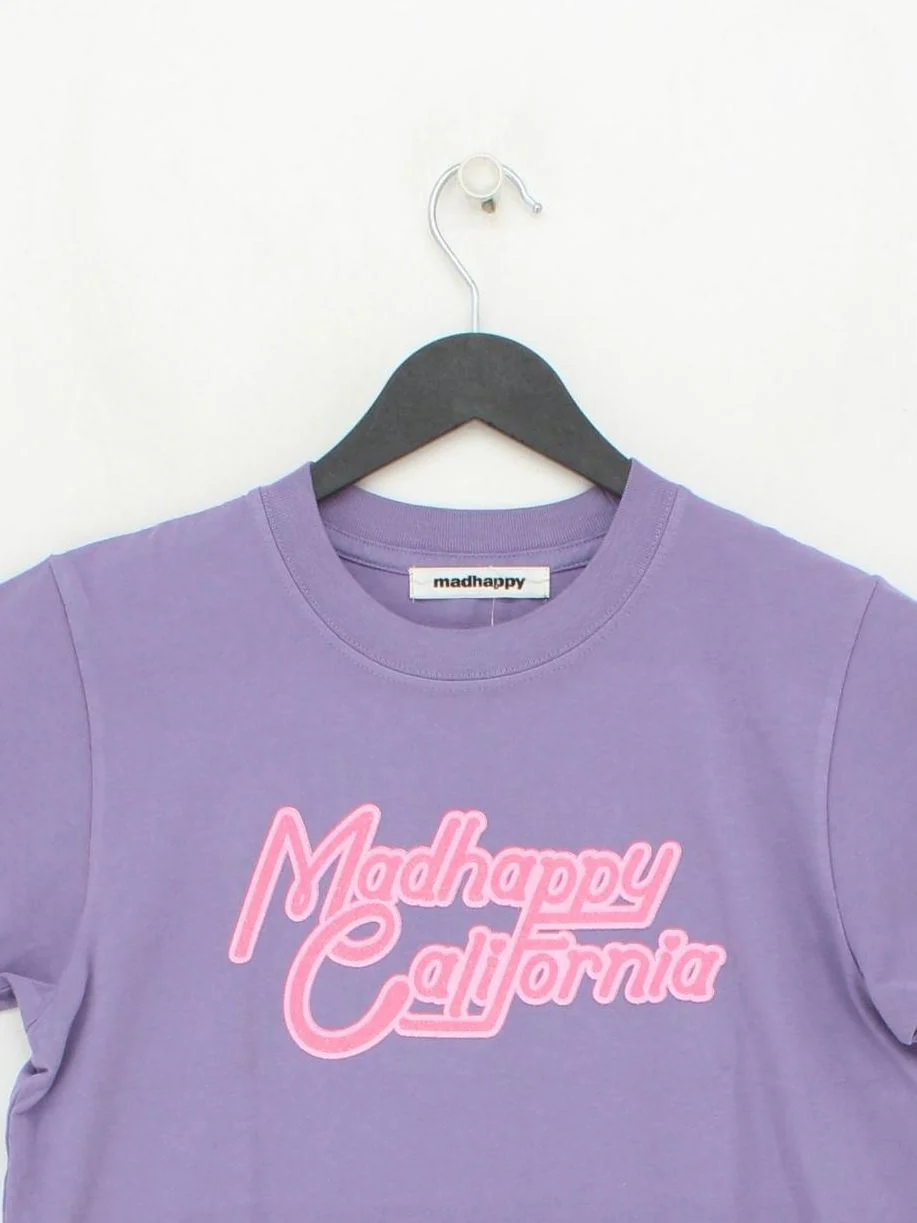 Madhappy Men's T-Shirt S Purple Graphic 100% Cotton Basic - Image 3