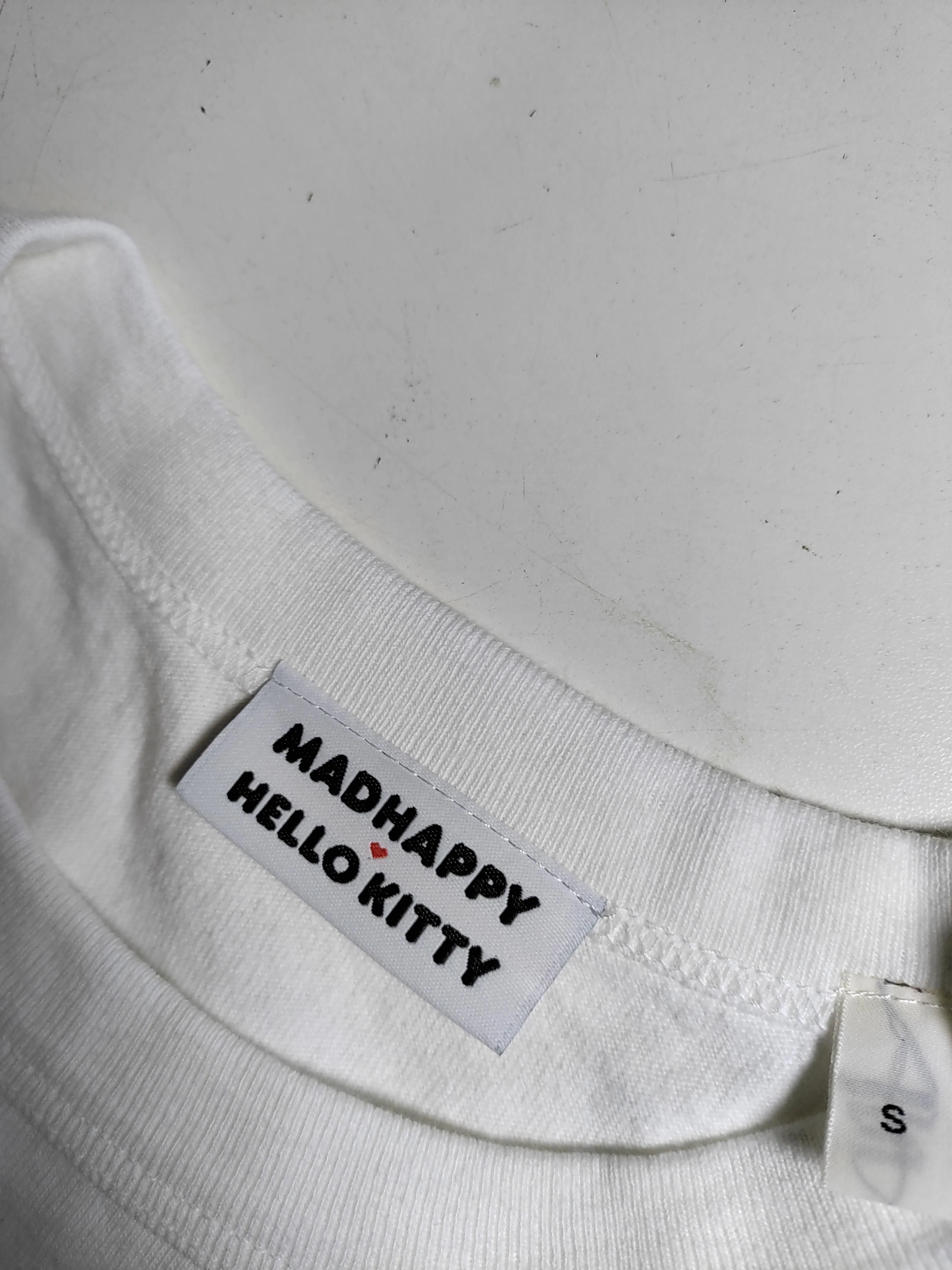 Madhappy Men's T-Shirt S White Graphic 100% Cotton Basic - Image 5