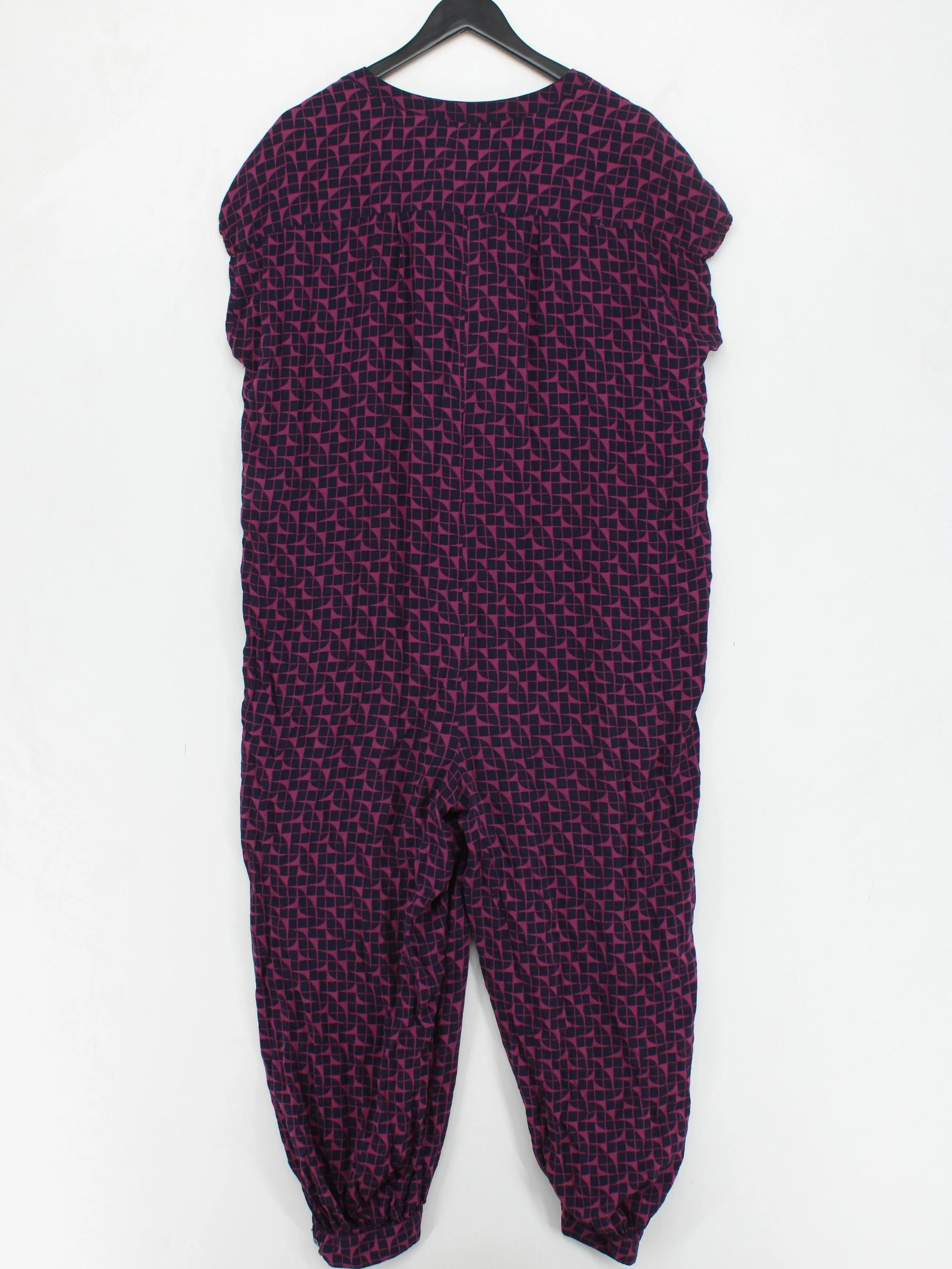 Maeve Women's Jumpsuit M Purple Geometric 100% Rayon Wide-Leg Jumpsuit - Image 2