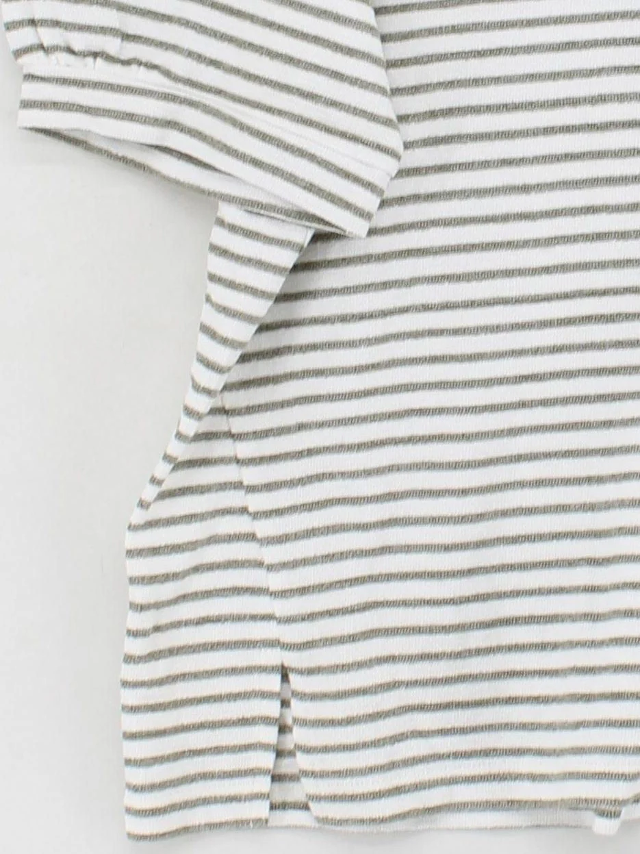 Maeve Women's Top L Multi Striped 100% Cotton Short Sleeve Round Neck Basic - Image 4
