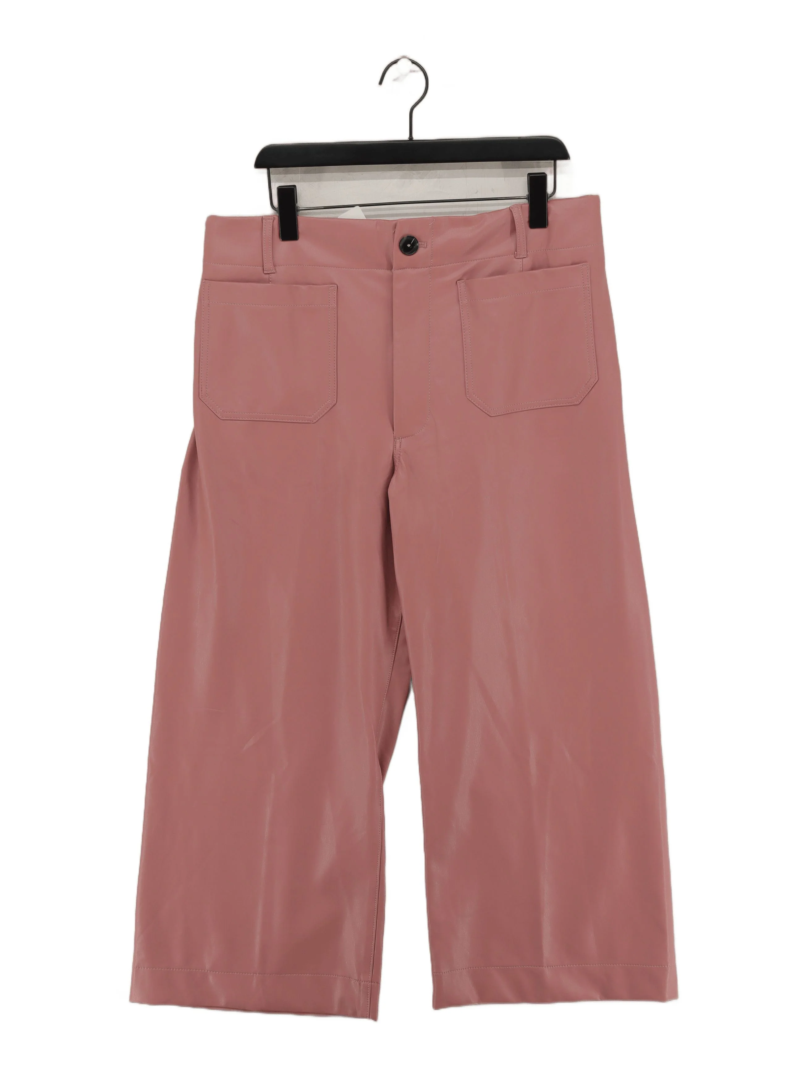 Maeve Women's Trousers UK 6 Pink Polyester with Viscose, Elastane Cropped