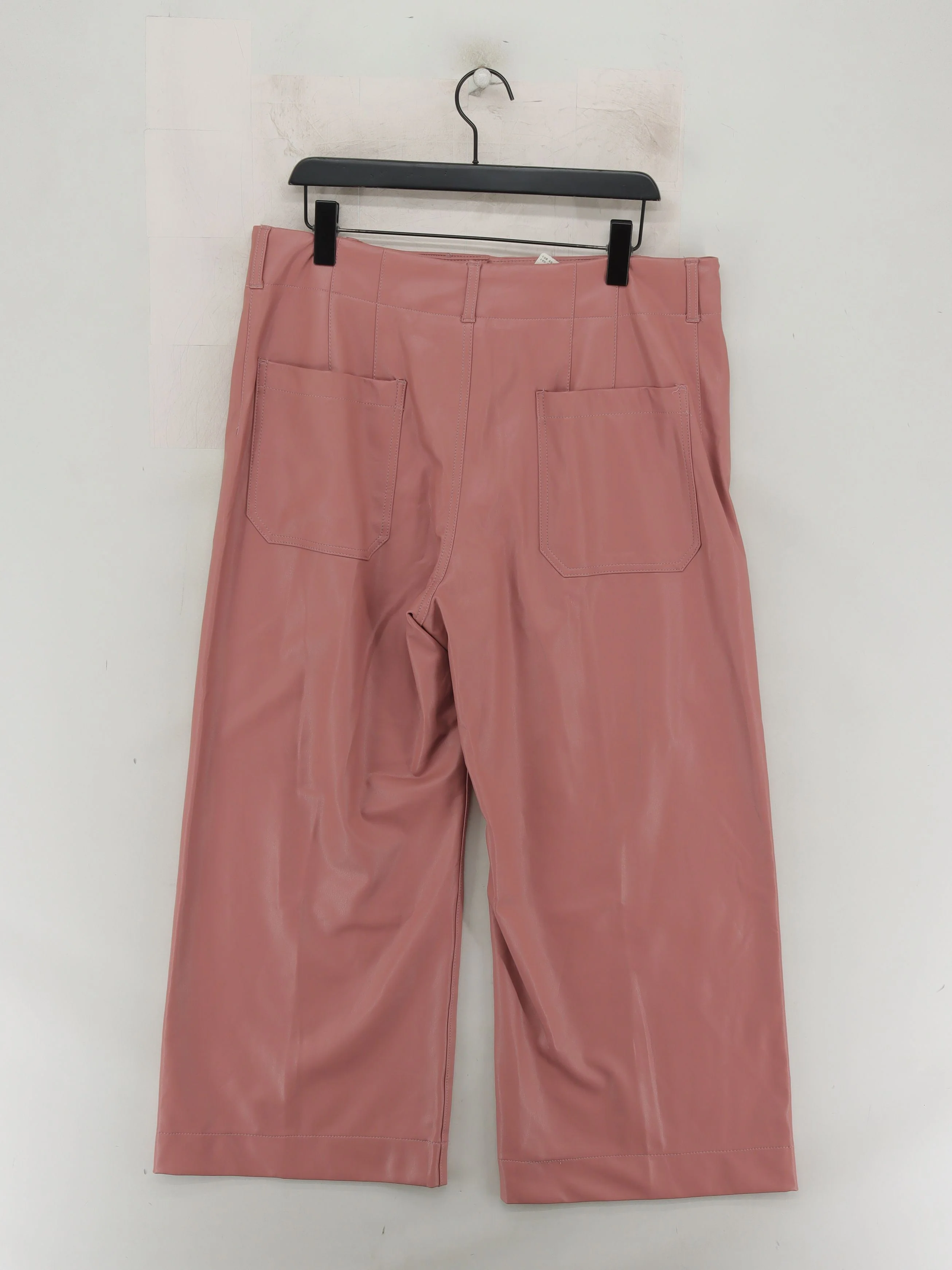 Maeve Women's Trousers UK 6 Pink Polyester with Viscose, Elastane Cropped - Image 2