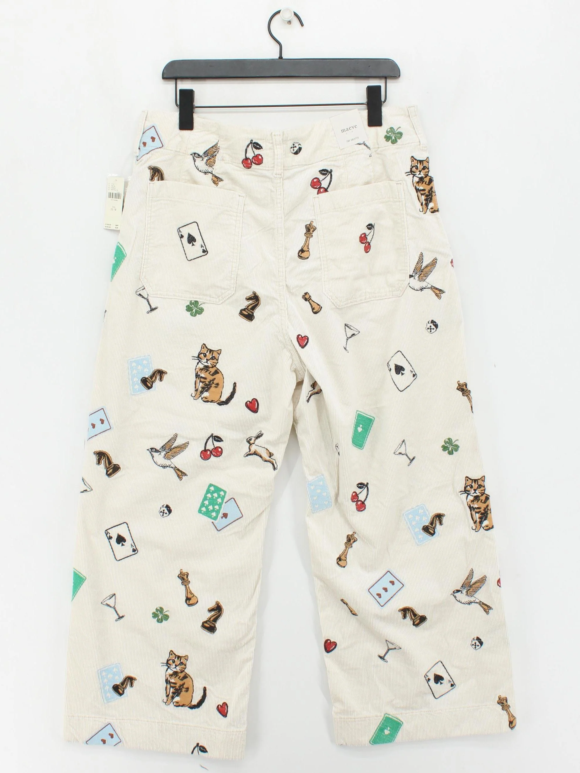 Maeve Women's Trousers W 33 in Cream Cotton New with tags - Image 2