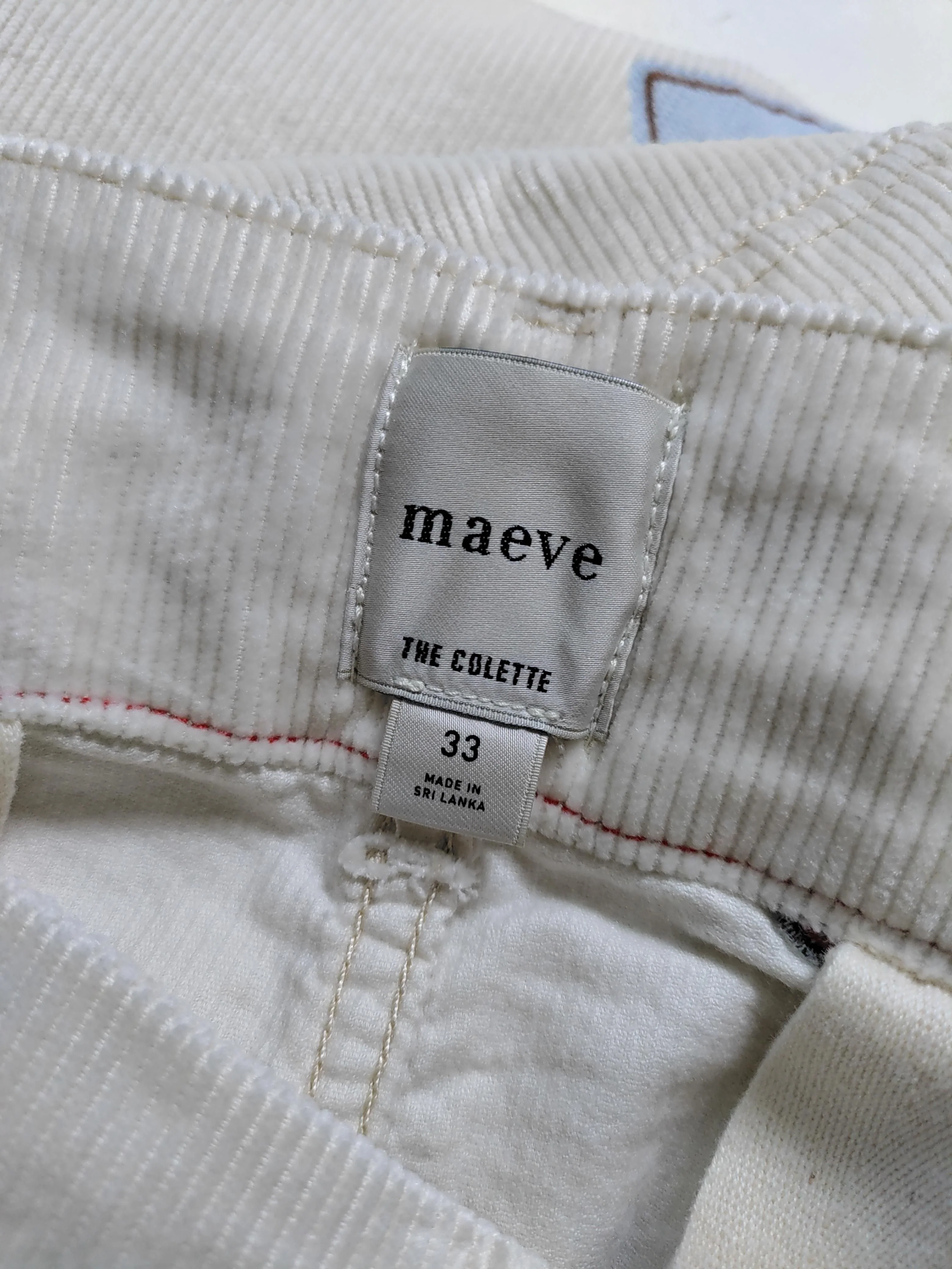 Maeve Women's Trousers W 33 in Cream Cotton New with tags - Image 5