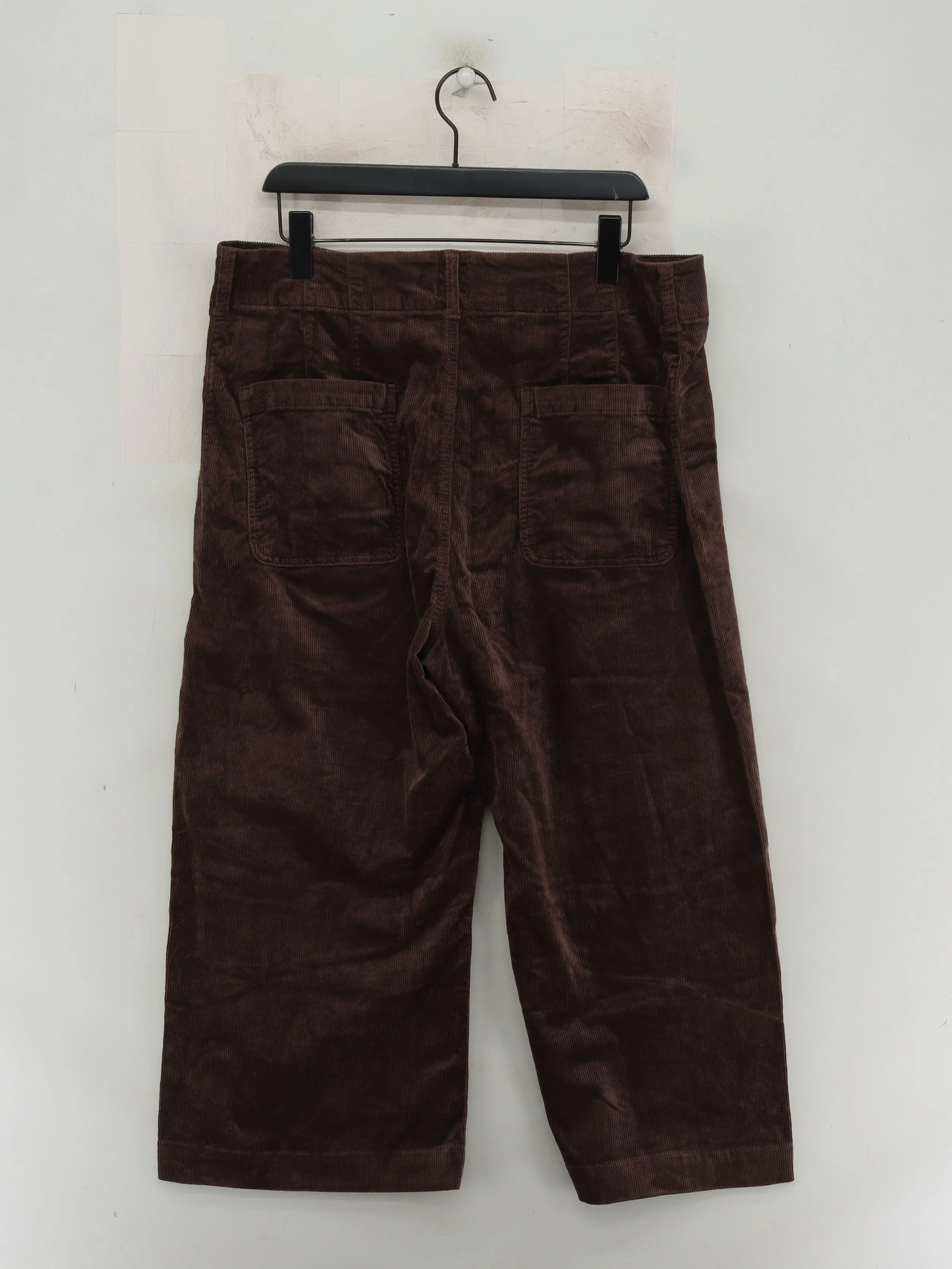 Maeve Women's Trousers W 34 in Brown Cotton with Lyocell Modal, Elastane Cropped - Image 2