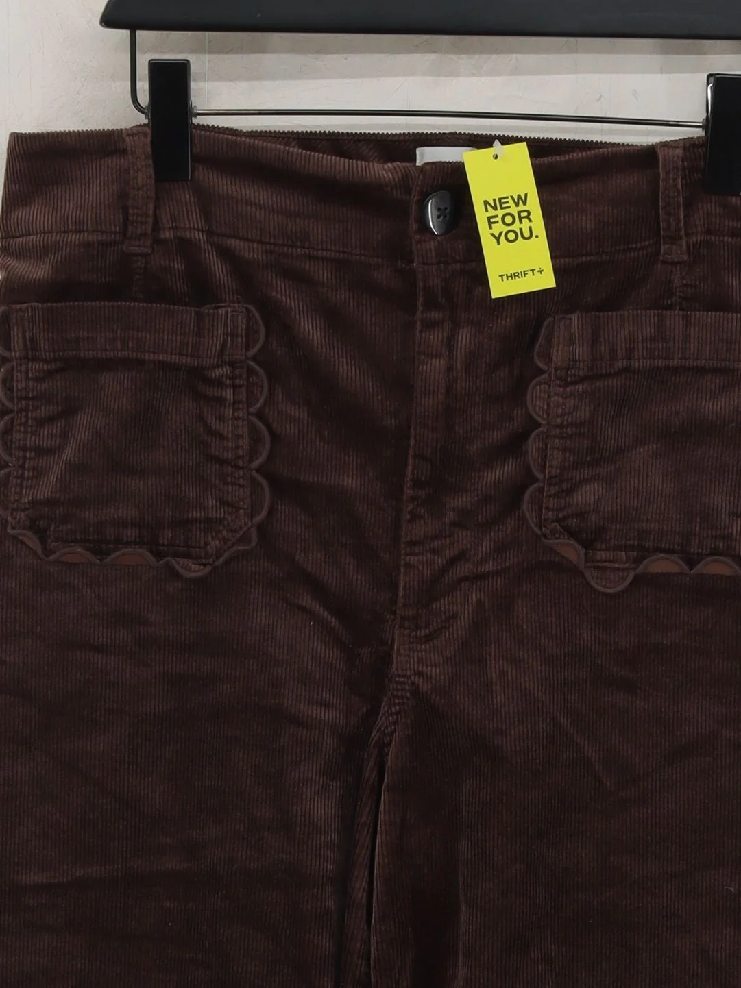 Maeve Women's Trousers W 34 in Brown Cotton with Lyocell Modal, Elastane Cropped - Image 3