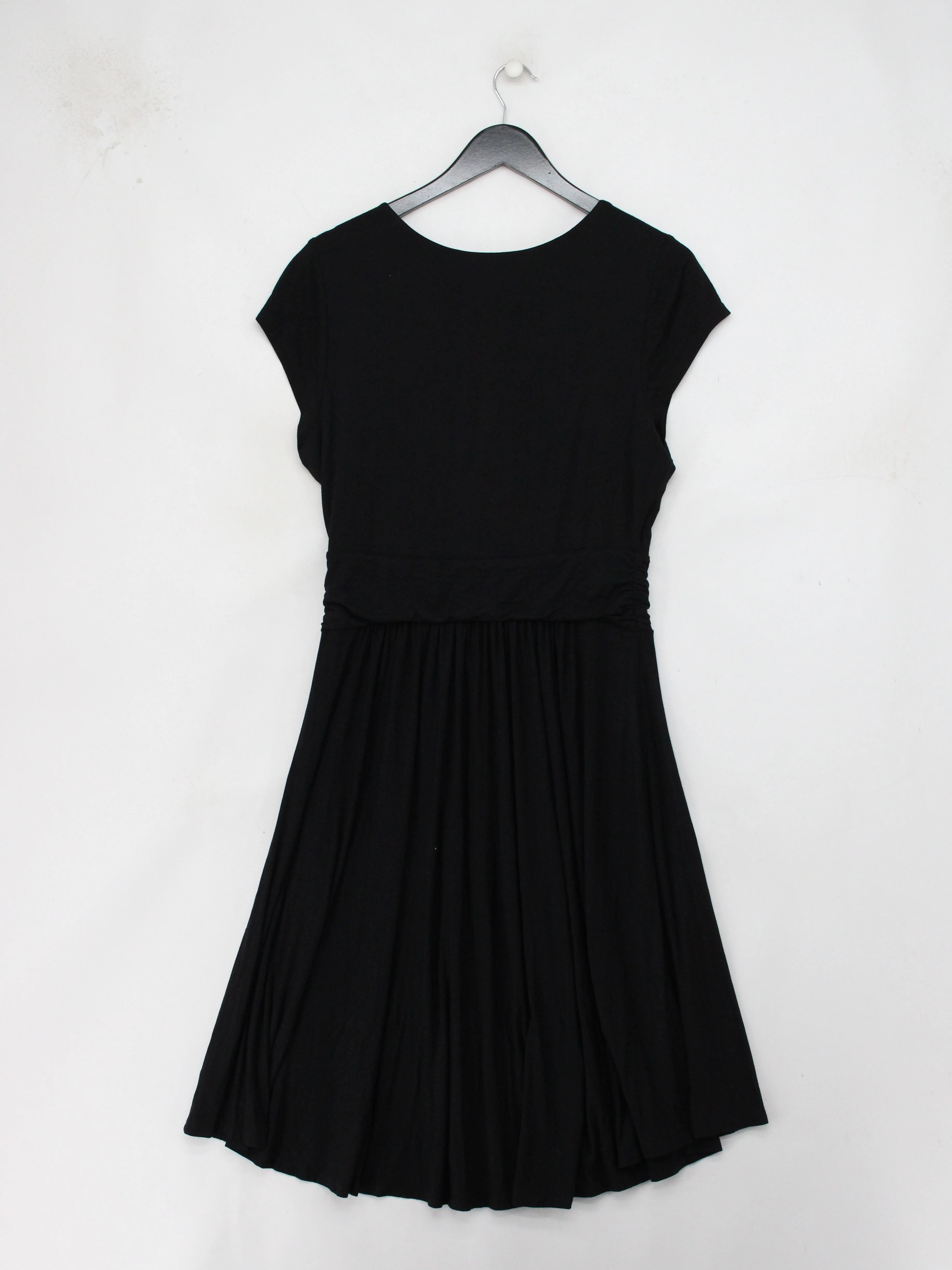 Maeve Wrap Midi Dress M in Black - Image 2