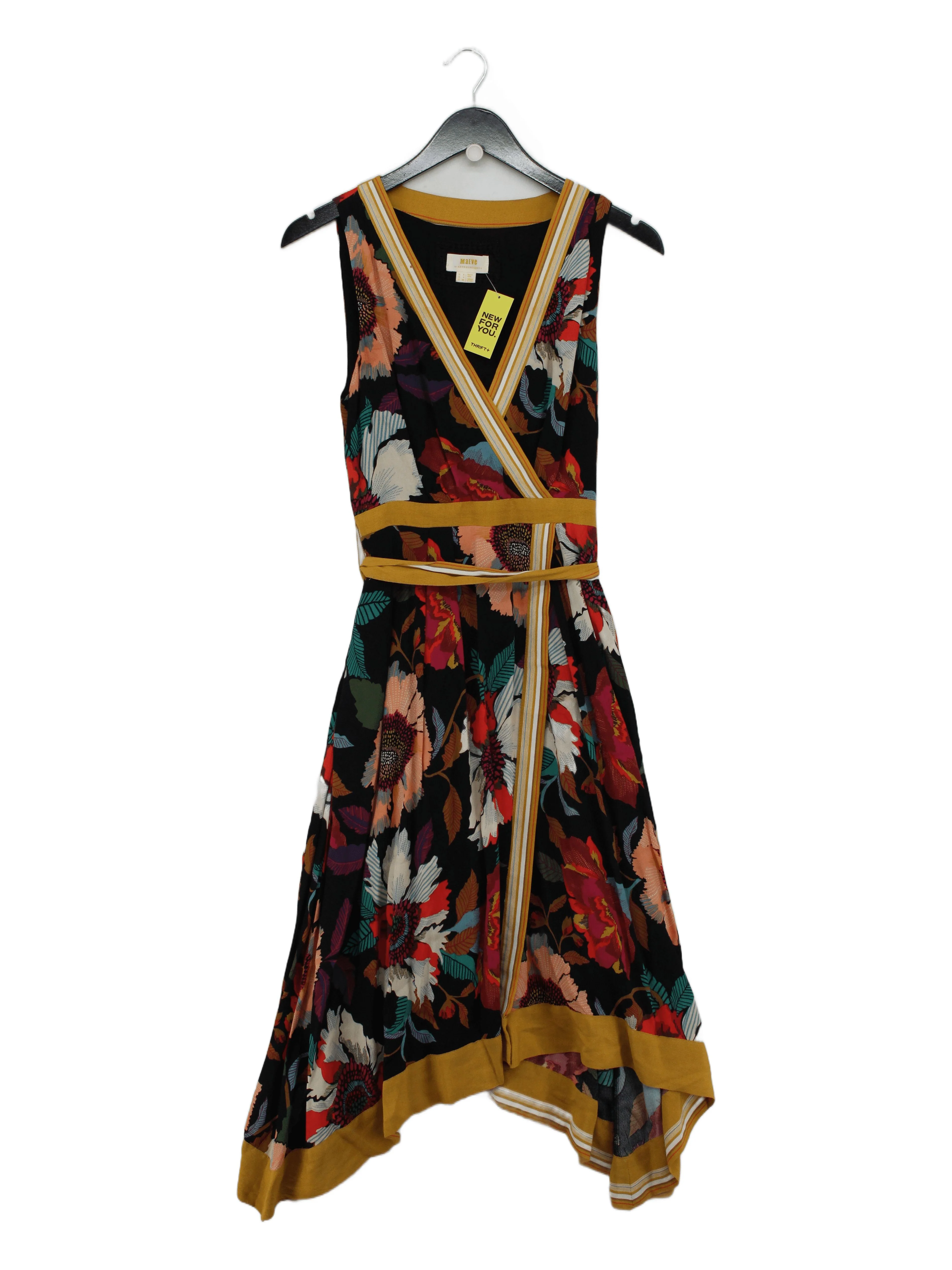 Maeve Wrap Midi Dress UK8 in Multi