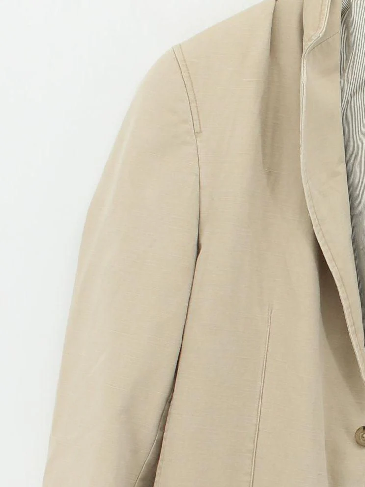 Maine Men's Blazer Chest: 42 in Tan Cotton with Linen Overcoat - Image 4