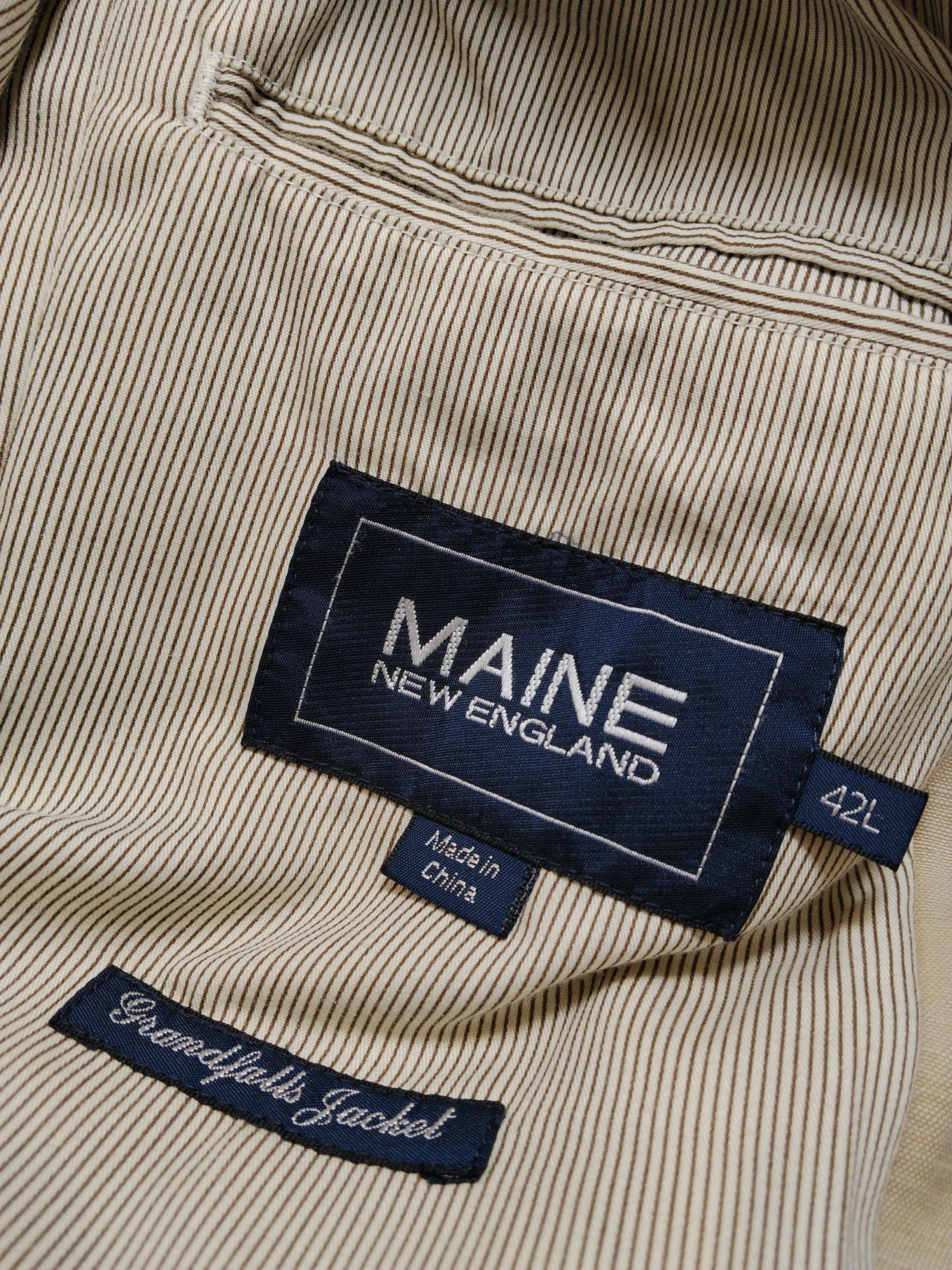 Maine Men's Blazer Chest: 42 in Tan Cotton with Linen Overcoat - Image 5