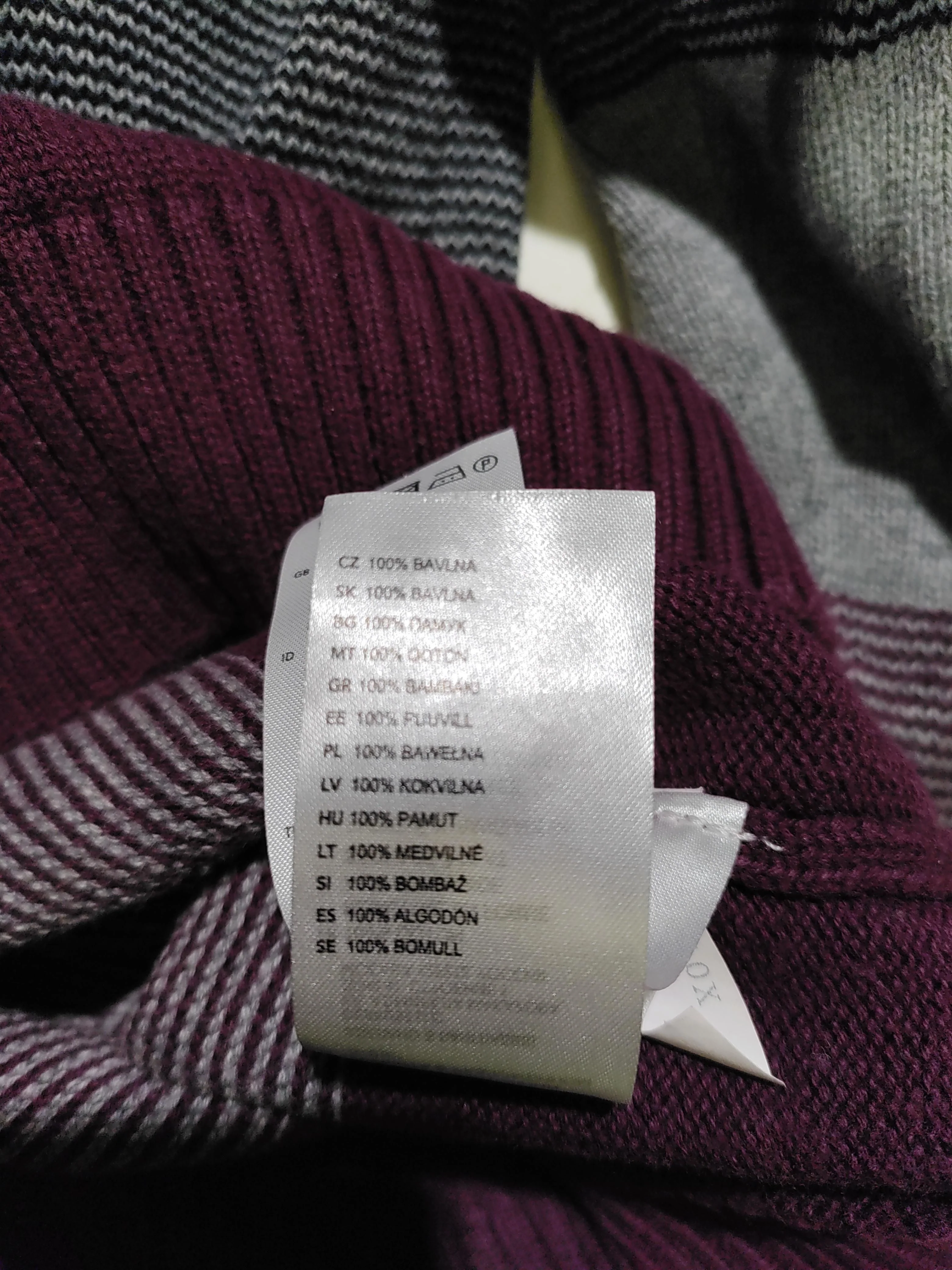 Maine Men's Jumper M Multi Striped 100% Cotton V-Neck Pullover - Image 6
