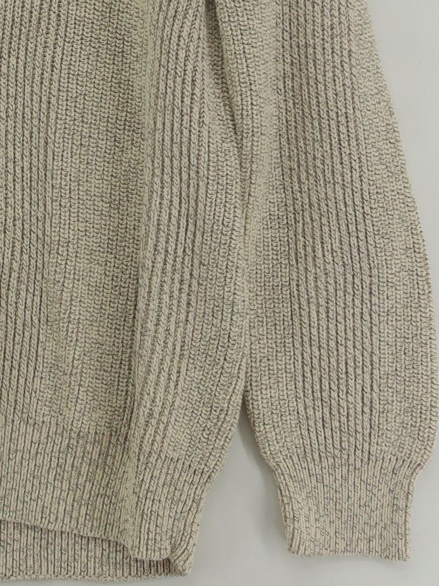 Maine Men's Jumper XL Cream Cotton with Polyester Round Neck Pullover - Image 4