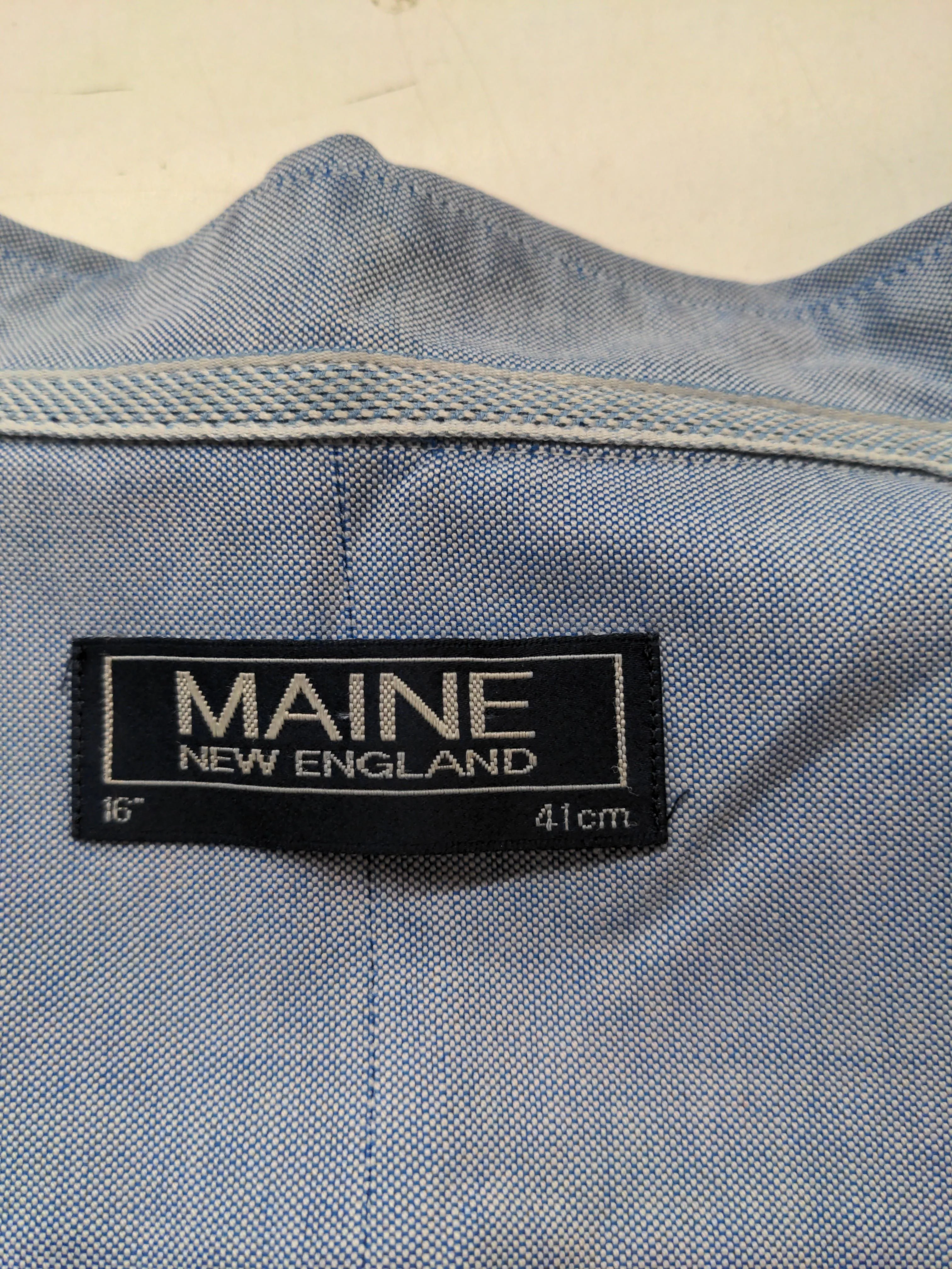Maine Men's Shirt Chest: 41 in Blue Cotton with Polyester Basic - Image 5