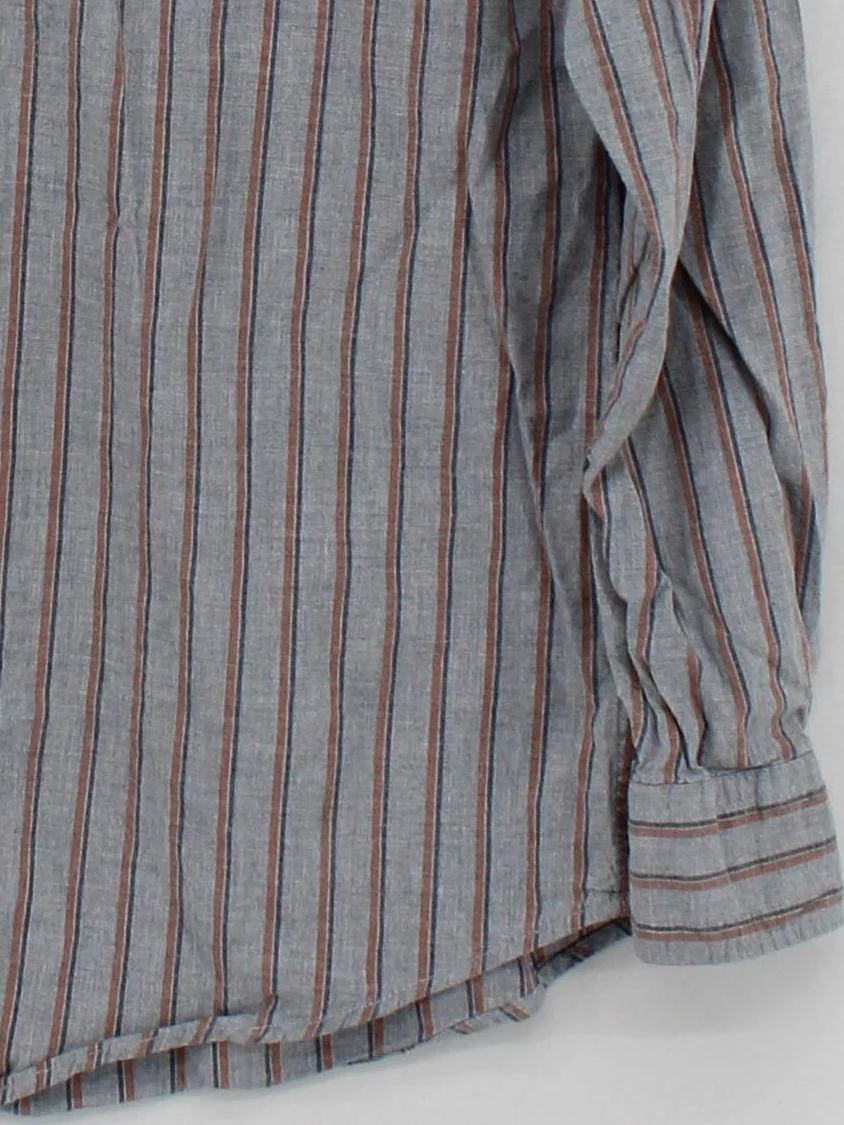 Maine Men's Shirt M Grey Striped 100% Other Basic - Image 4