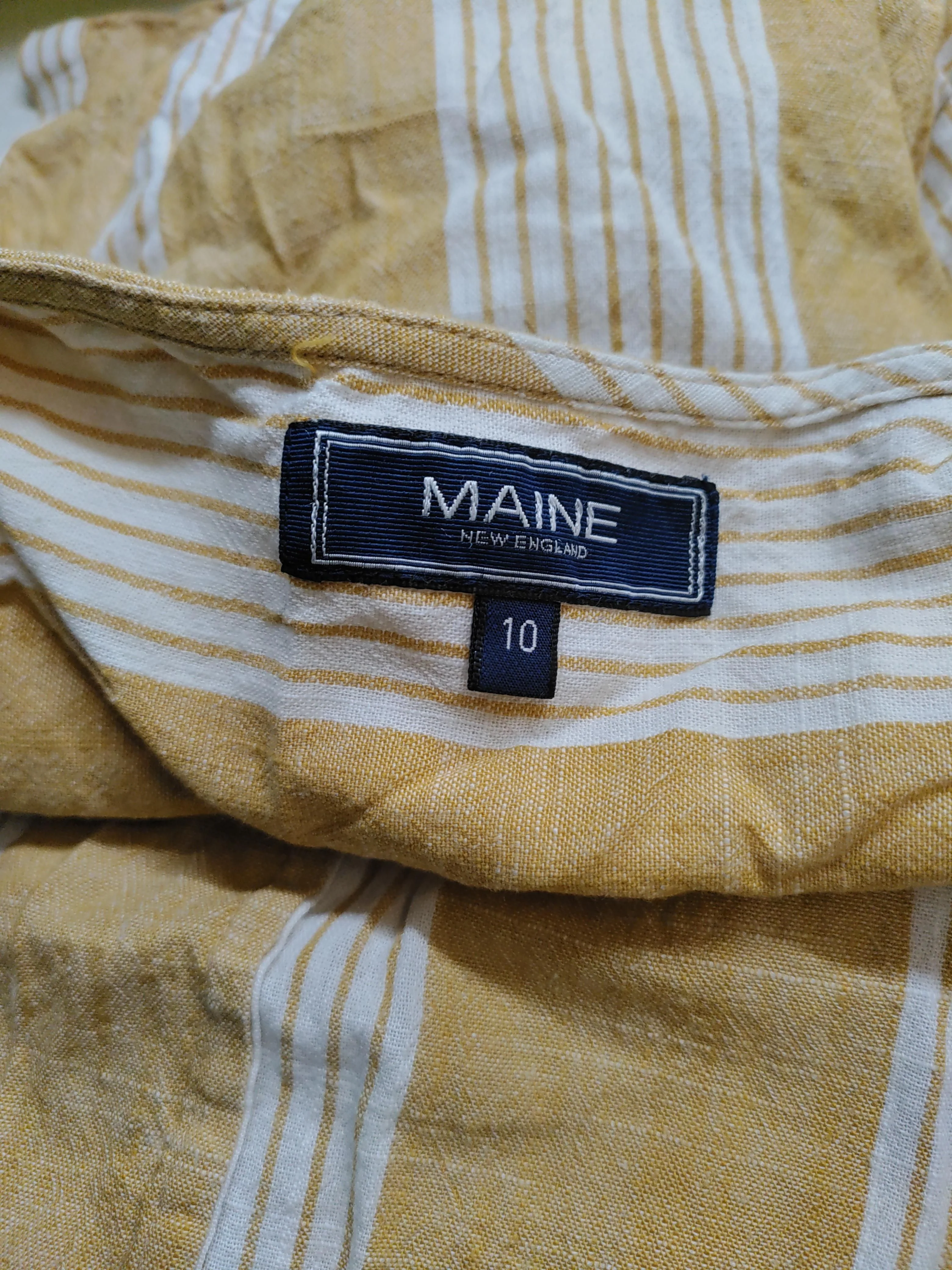 Maine Shirt Mini Dress UK10 in Yellow - Image 5