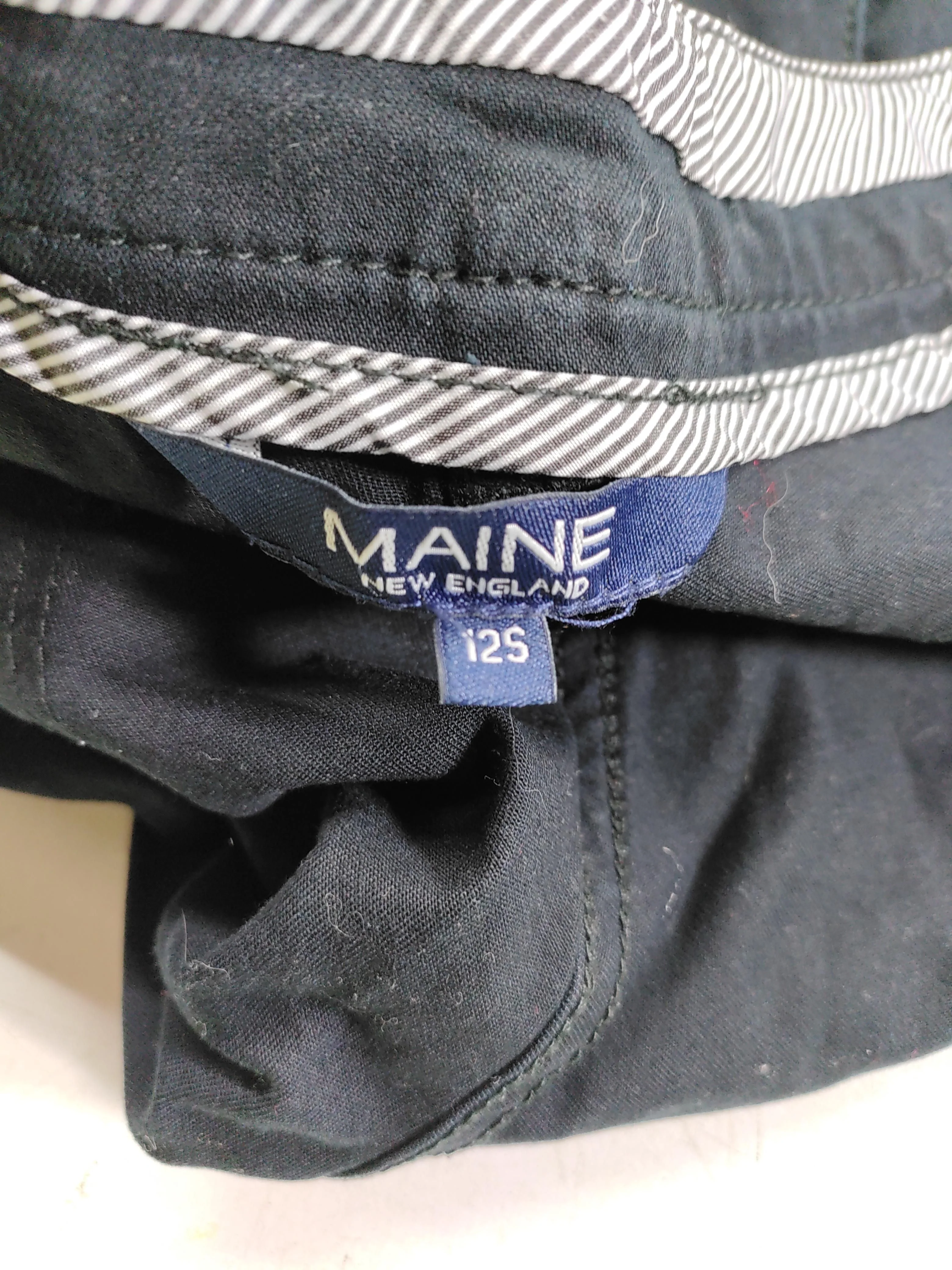 Maine Women's Trousers UK 12 Black Cotton with Elastane Straight Chino - Image 5