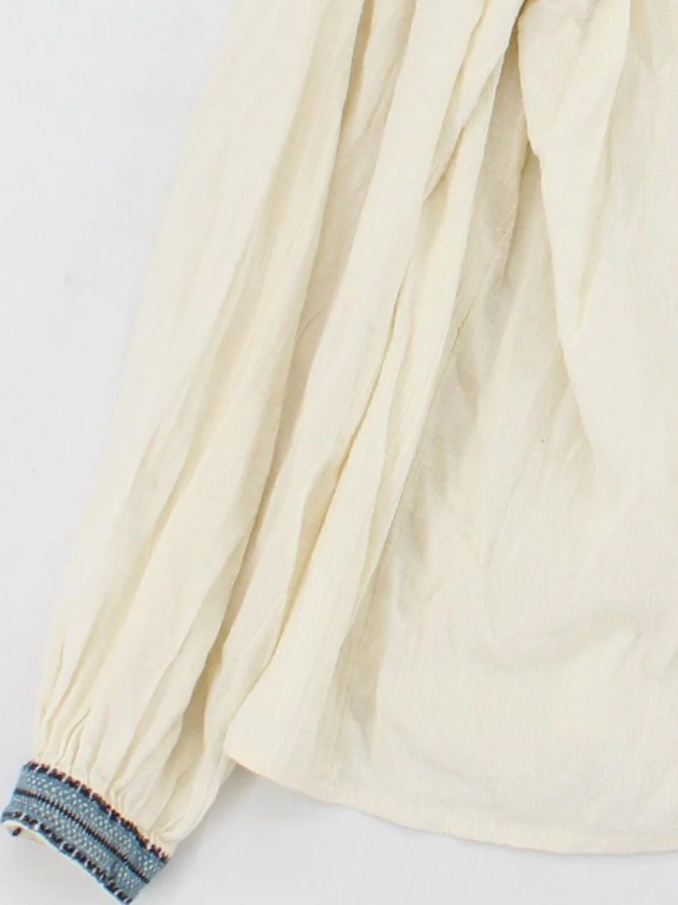 MAISON HOTEL Women's Top L Cream 100% Cotton Basic - Image 4
