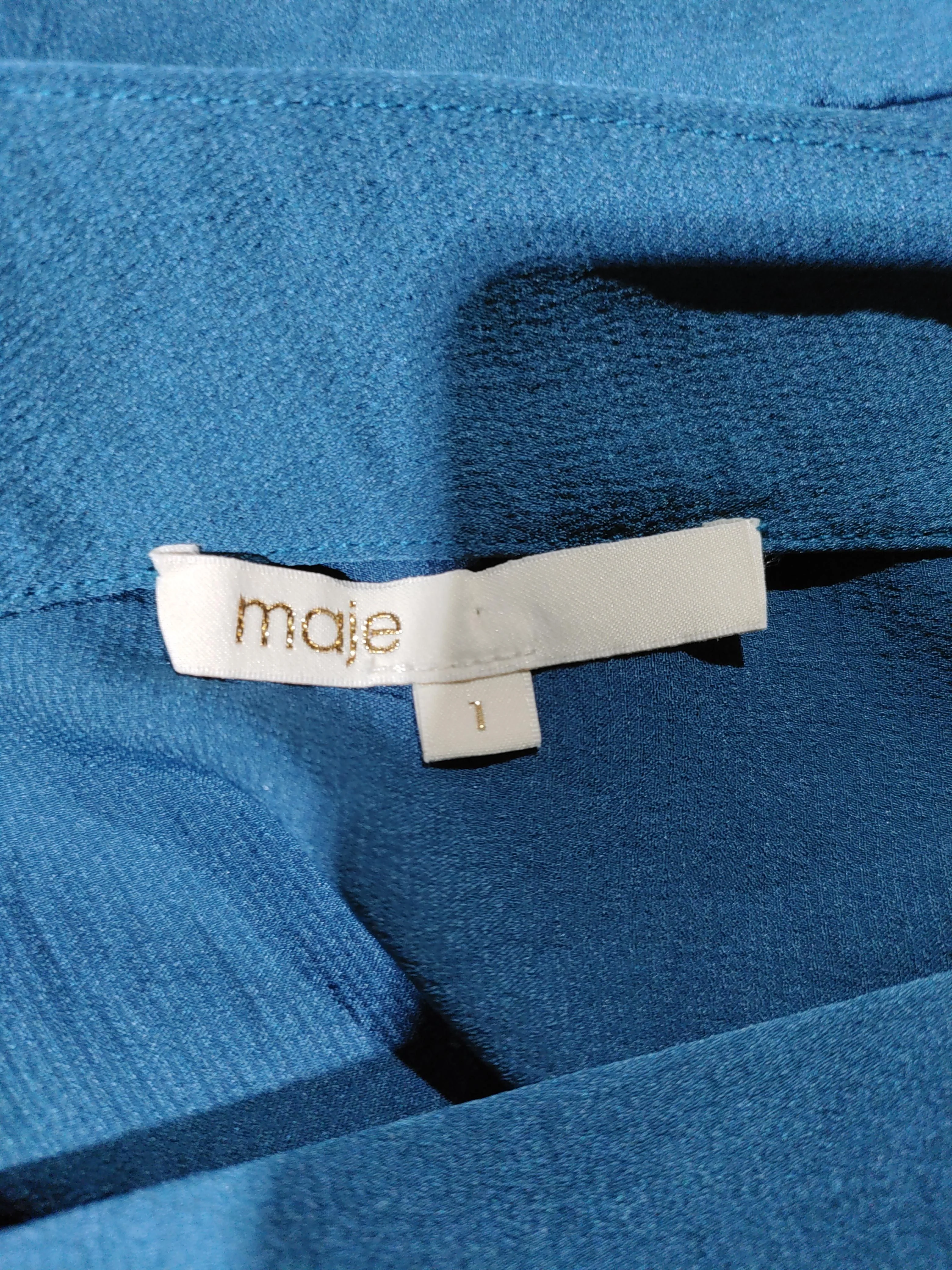 Maje A-Line Midi Dress UK6 in Blue - Image 5