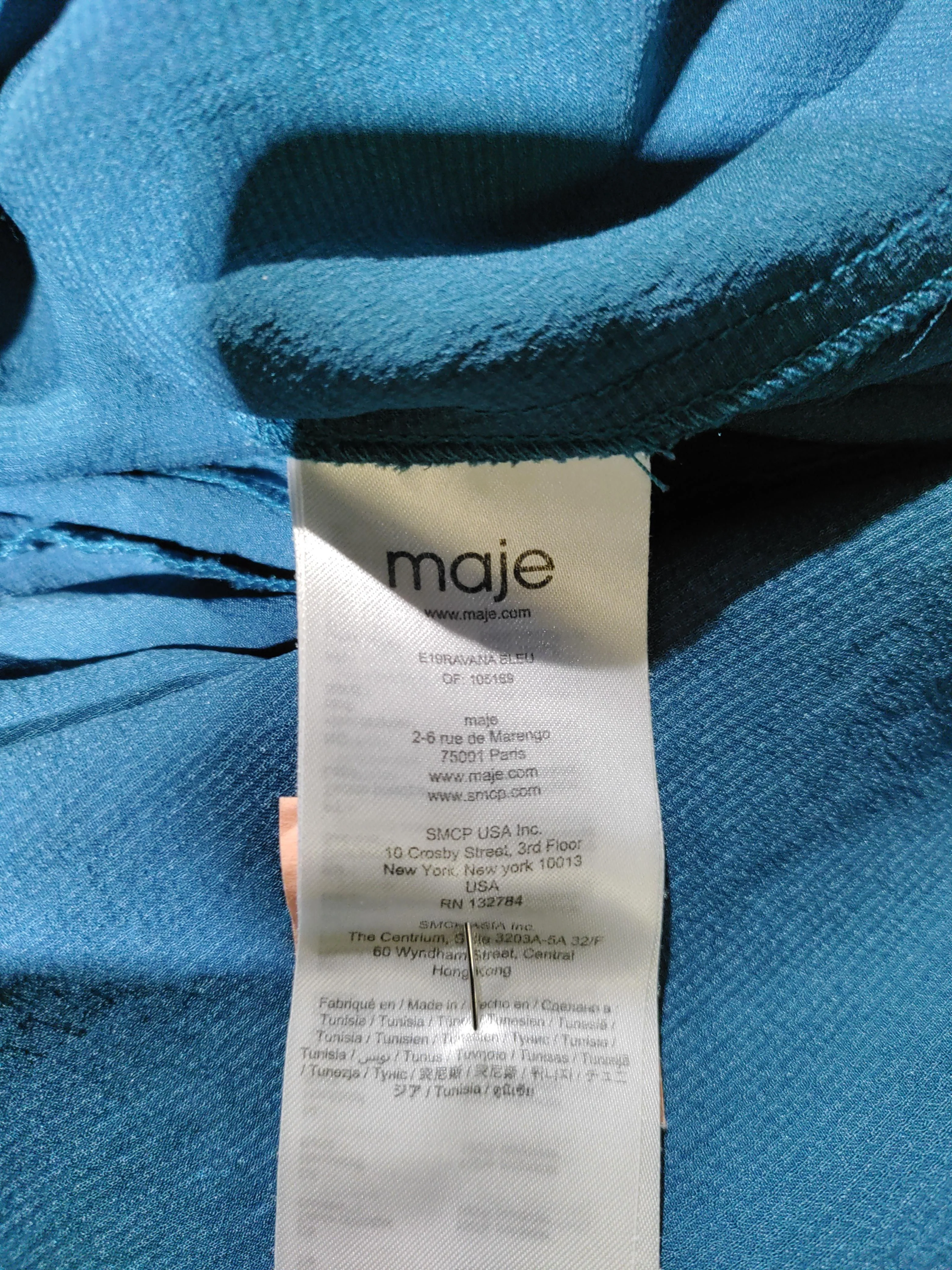 Maje A-Line Midi Dress UK6 in Blue - Image 6
