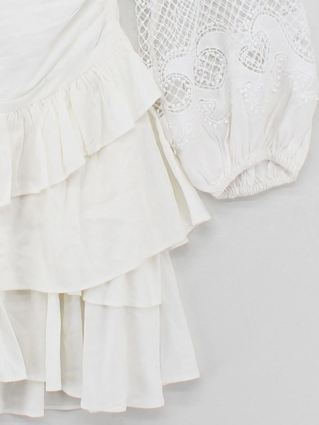 Maje Mini Dress in White - Image 4