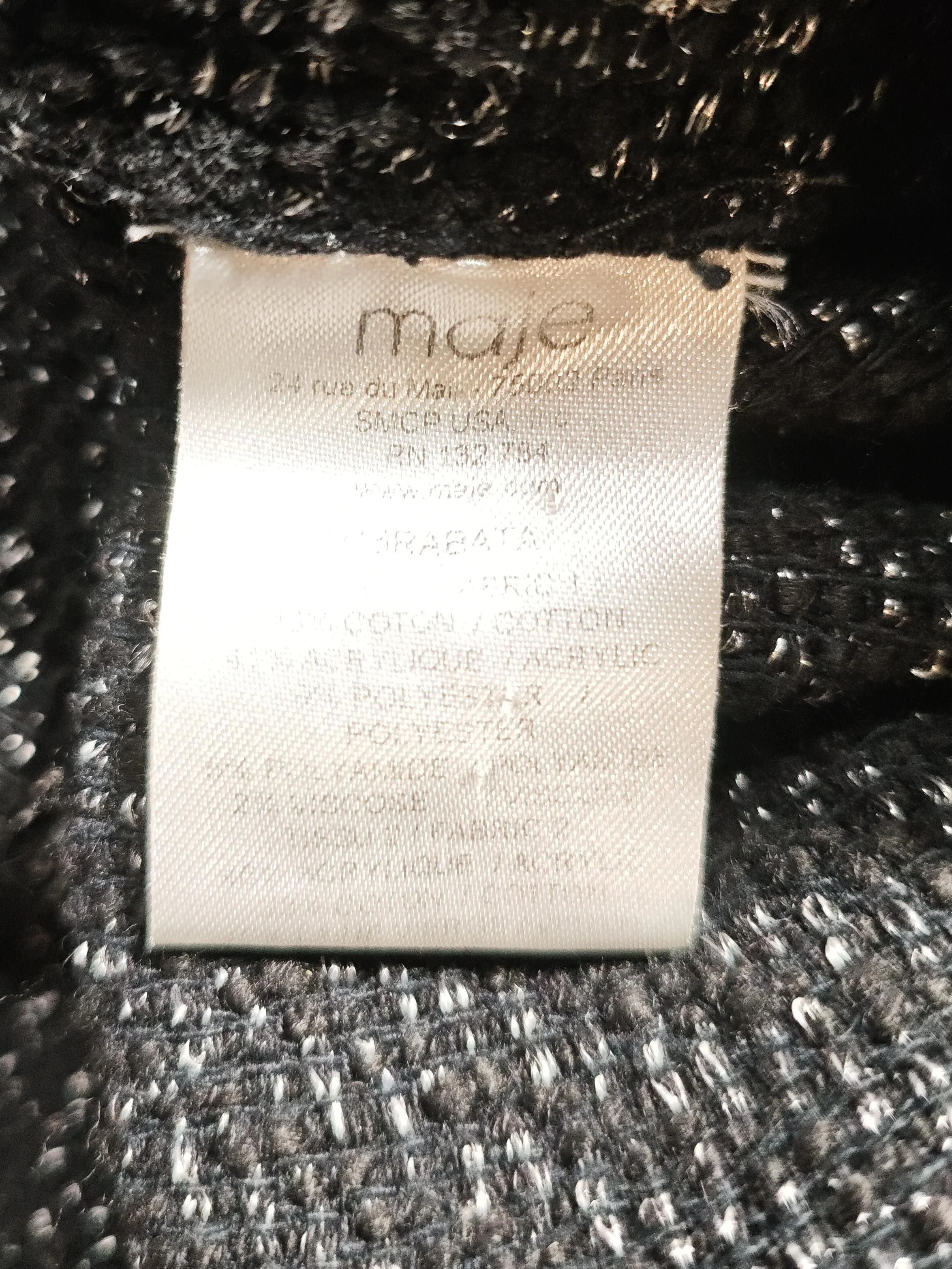 Maje Mini Dress UK2 in Black - Image 6