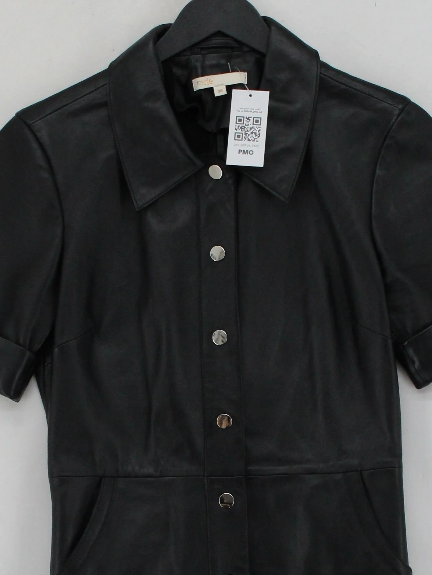 Maje Shirt Midi Dress UK10 in Black - Image 3